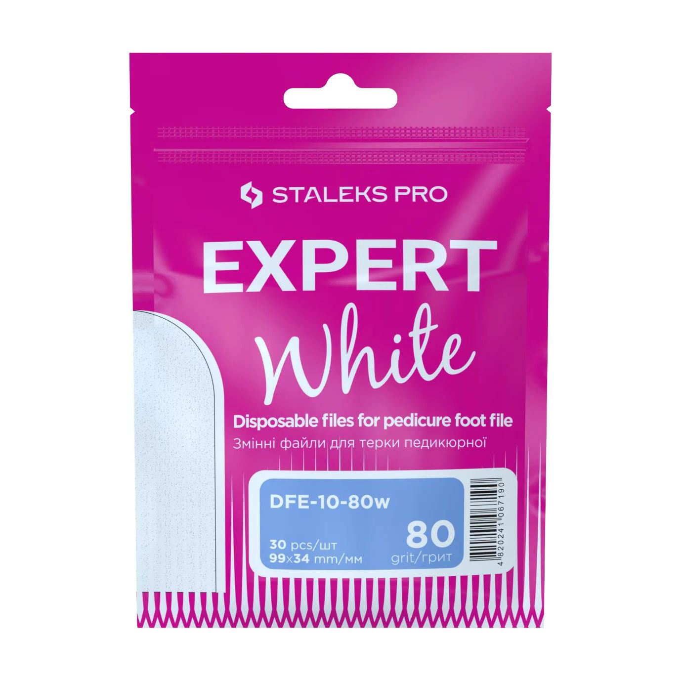 Змінні файли для терки педикюрної Staleks PRO Expert 10 білі, 80 грит, 30 шт (DFE-10-80w)
Змінні файли для терки педикюрної Staleks PRO Expert 10 білі, 80 грит, 30 шт (DFE-10-80w)