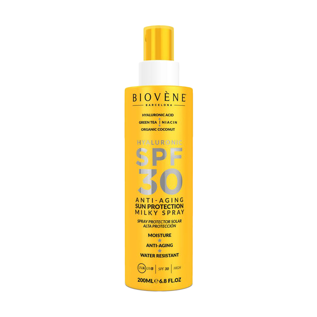 Сонцезахисне антивікове молочко-спрей для тіла Biovene Anti-Aging Sun Protection Milky Spray, SPF 30, 200 мл
Сонцезахисне антивікове молочко-спрей для тіла Biovene Anti-Aging Sun Protection Milky Spray, SPF 30, 200 мл