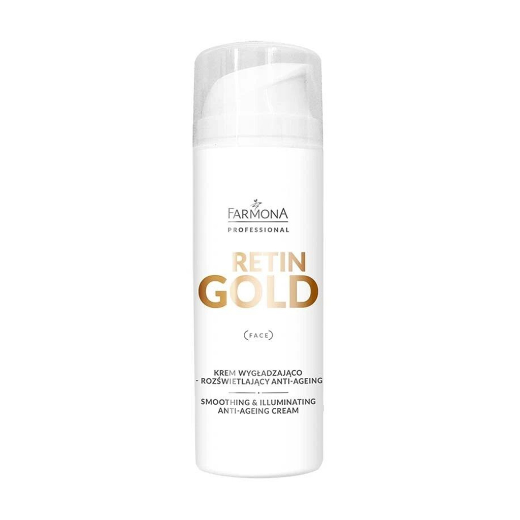 Пом'якшувальний та освітлювальний крем для обличчя Farmona Professional Retin Gold Smoothing & Illuminating Anti-Ageing Cream, 150 мл
Пом'якшувальний та освітлювальний крем для обличчя Farmona Professional Retin Gold Smoothing & Illuminating Anti-Ageing Cream, 150 мл