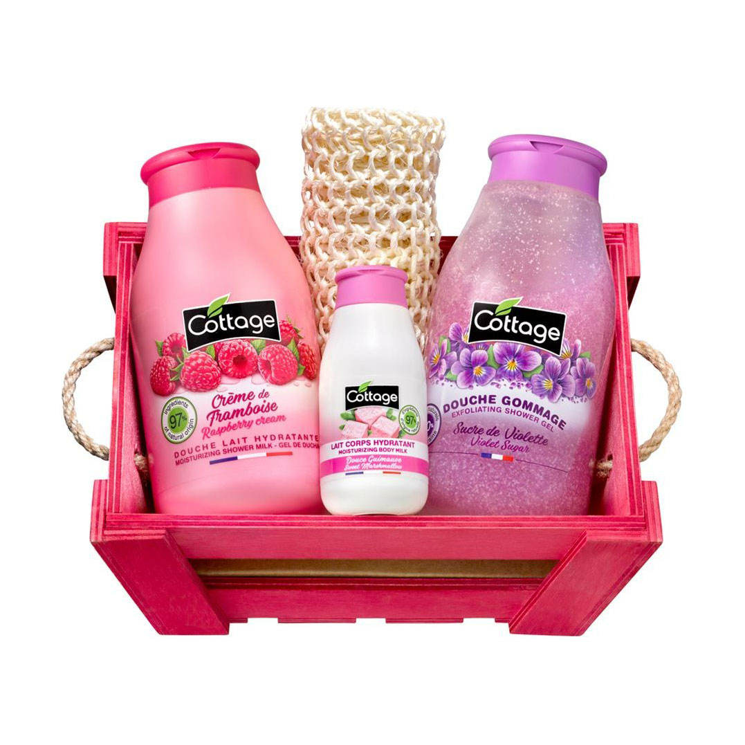 Набір для догляду за тілом Cottage Raspberry Cream (молочко для душу та ванни, 250 мл + гель-ексфоліант, 270 мл + молочко для тіла, 50 мл + рукавичка + кошик)
Набір для догляду за тілом Cottage Raspberry Cream (молочко для душу та ванни, 250 мл + гель-ексфоліант, 270 мл + молочко для тіла, 50 мл + рукавичка + кошик)