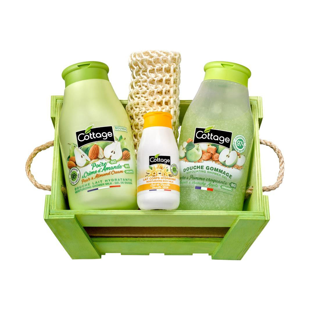 Набір для догляду за тілом Cottage Pear & Almond Cream (молочко для душу, 250 мл + гель-ексфоліант, 270 мл + молочко для тіла, 50 мл + рукавичка + кошик)
Набір для догляду за тілом Cottage Pear & Almond Cream (молочко для душу, 250 мл + гель-ексфоліант, 270 мл + молочко для тіла, 50 мл + рукавичка + кошик)