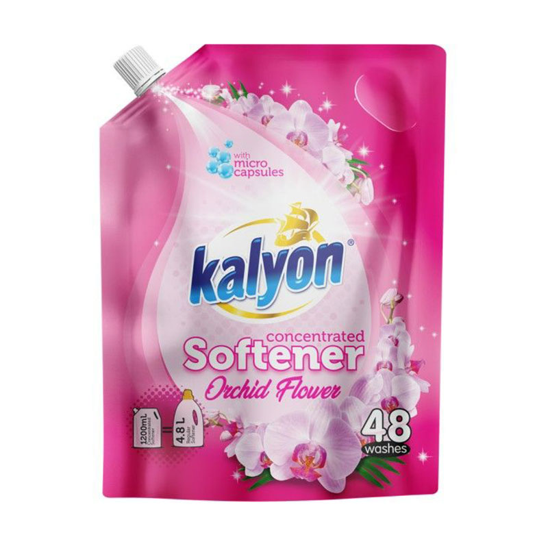 Пом'якшувач для білизни Kalyon Extra Орхідея, 48 циклів прання, 1.2 л (дой-пак)
Пом'якшувач для білизни Kalyon Extra Орхідея, 48 циклів прання, 1.2 л (дой-пак)