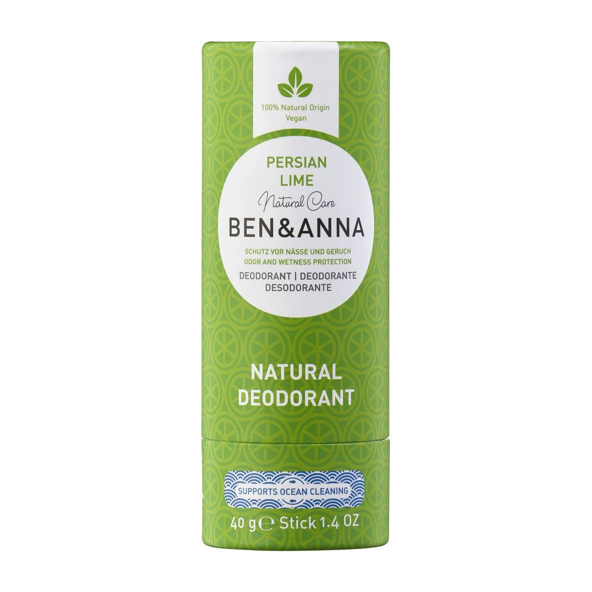 Дезодорант-стік Ben & Anna Natural Deodorant, Persian Lime, в еко упаковці, 40 г
Дезодорант-стік Ben & Anna Natural Deodorant, Persian Lime, в еко упаковці, 40 г