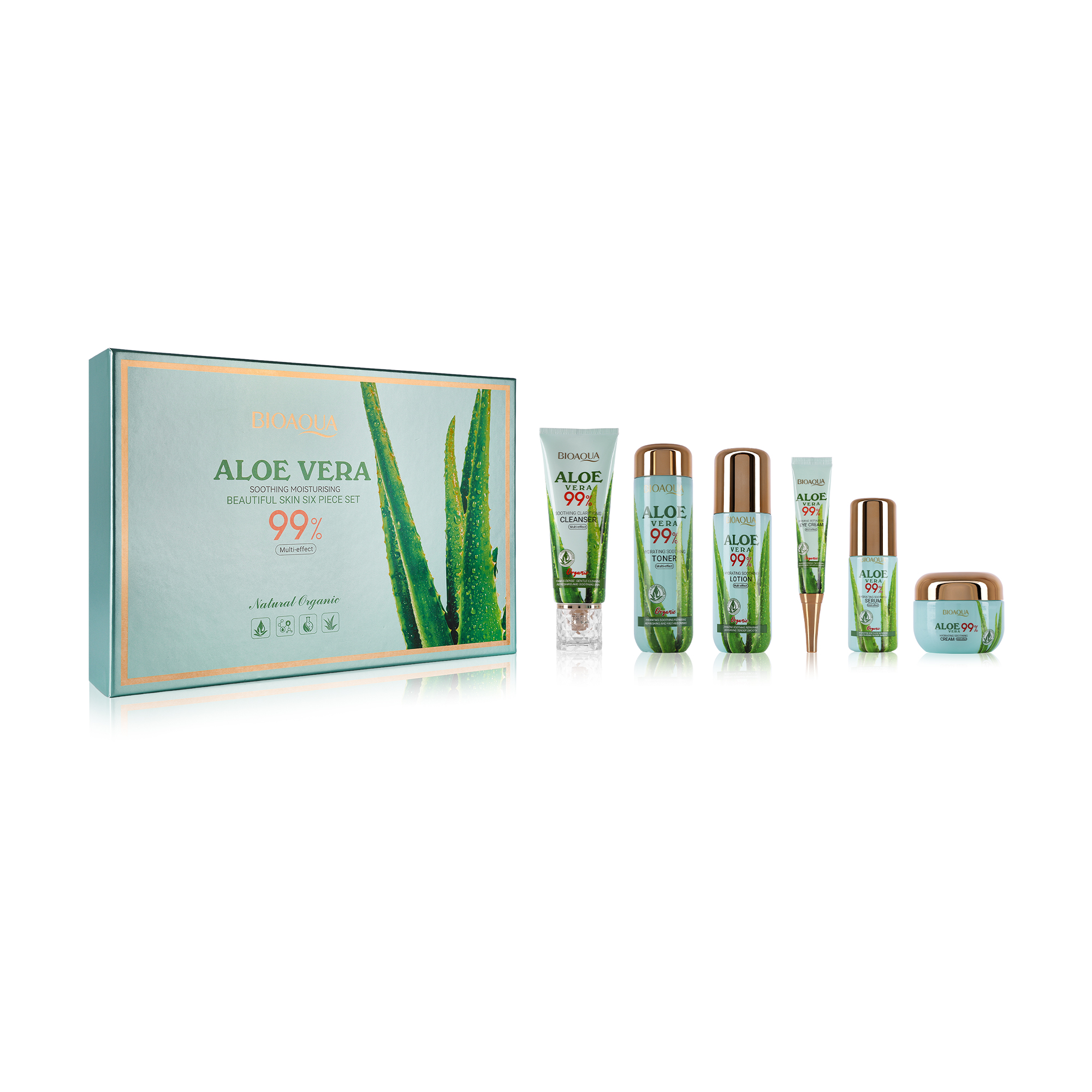 Набір для обличчя Bioaqua Aloe Vera Soothing Moisturizing Beautiful Skin Six-Piece Set, 6 продуктів
Набір для обличчя Bioaqua Aloe Vera Soothing Moisturizing Beautiful Skin Six-Piece Set, 6 продуктів