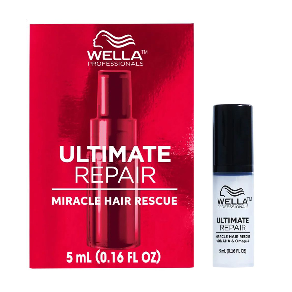 Сироватка Wella Professionals Ultimate Repair Miracle Hair Rescue With AHA & Omega-9 для всіх типів волосся, 5 мл
Сироватка Wella Professionals Ultimate Repair Miracle Hair Rescue With AHA & Omega-9 для всіх типів волосся, 5 мл