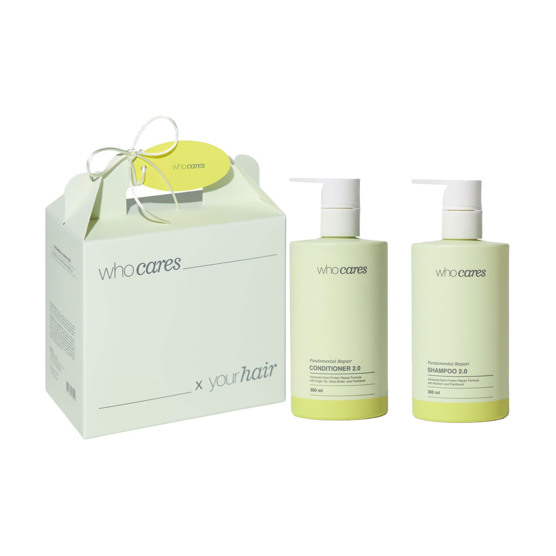 Набір для волосся Who Cares Fundamental Repair 2.0 Hair Set (шампунь, 300 мл + кондиціонер, 300 мл)
Набір для волосся Who Cares Fundamental Repair 2.0 Hair Set (шампунь, 300 мл + кондиціонер, 300 мл)