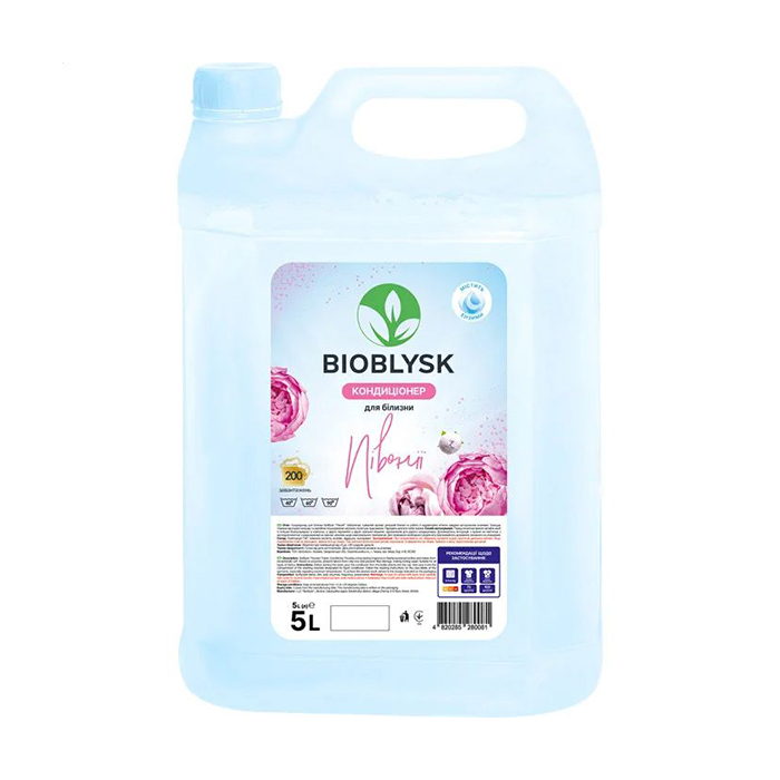 Кондиціонер для білизни BioBlysk Півонії, 200 циклів прання, 5 л
Кондиціонер для білизни BioBlysk Півонії, 200 циклів прання, 5 л