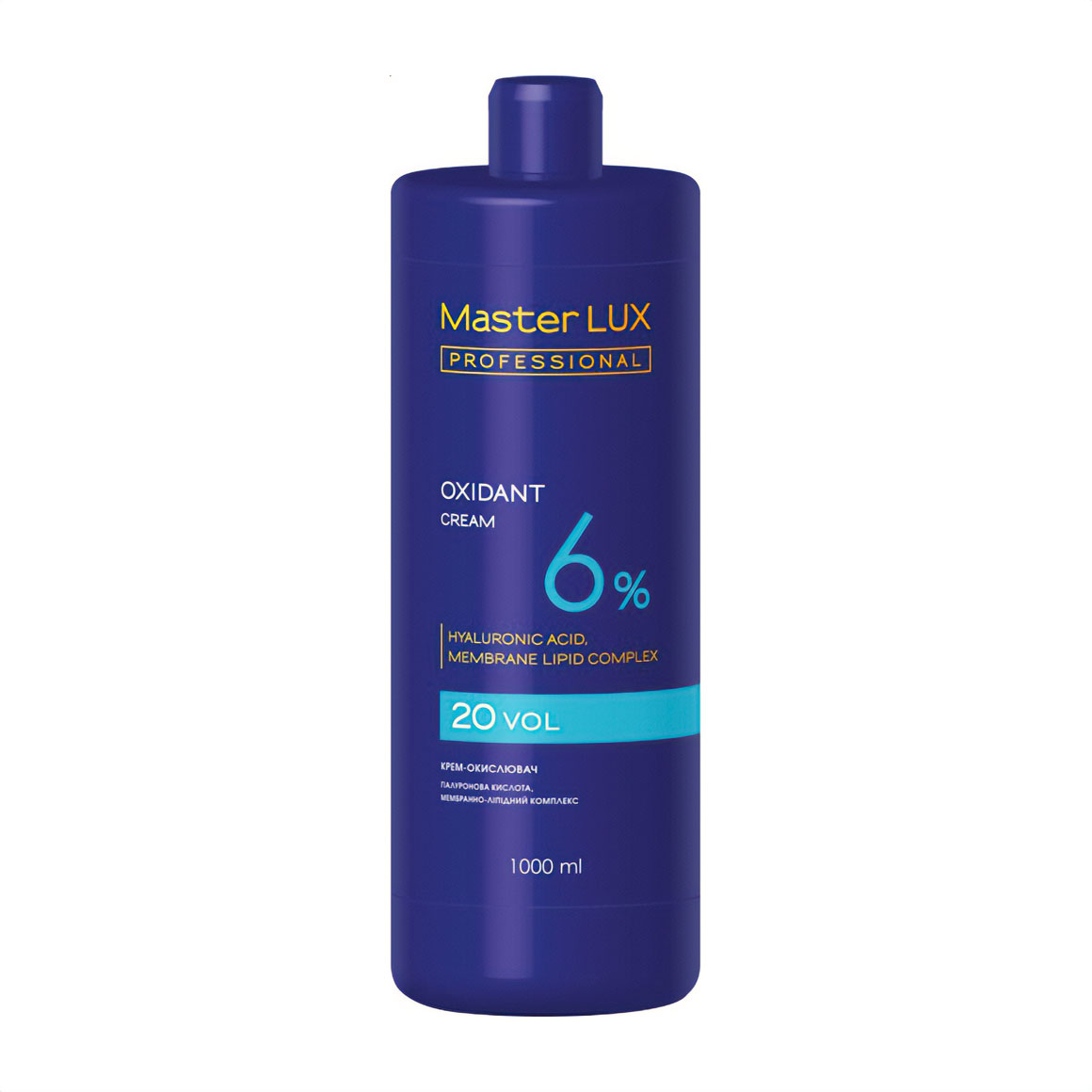 Крем-окислювач для фарби Master LUX Professional Oxidant Cream 6%, 20 Vol, 1 л
Крем-окислювач для фарби Master LUX Professional Oxidant Cream 6%, 20 Vol, 1 л