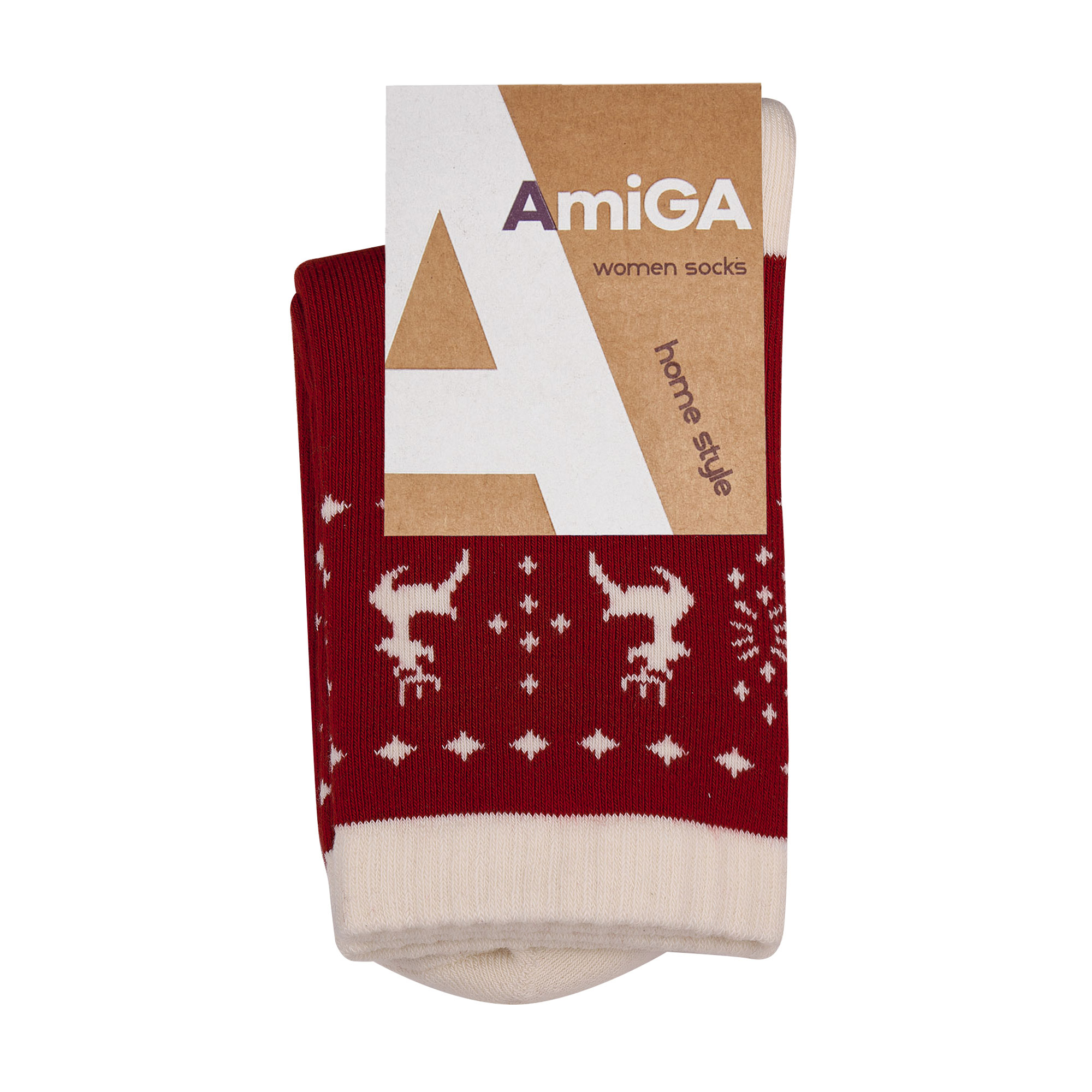 Шкарпетки жіночі AmiGА класичні, махрові, олені, бордо з молочним, розмір 23-25
Шкарпетки жіночі AmiGА класичні, махрові, олені, бордо з молочним, розмір 23-25