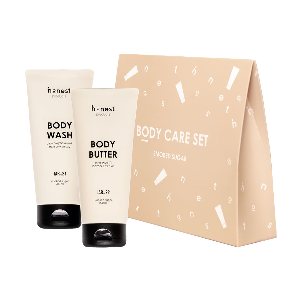 Подарунковий набір для догляду за тілом Honest Products Smoked Sugar (крем-гель, 200 мл + баттер, 200 мл)
Подарунковий набір для догляду за тілом Honest Products Smoked Sugar (крем-гель, 200 мл + баттер, 200 мл)