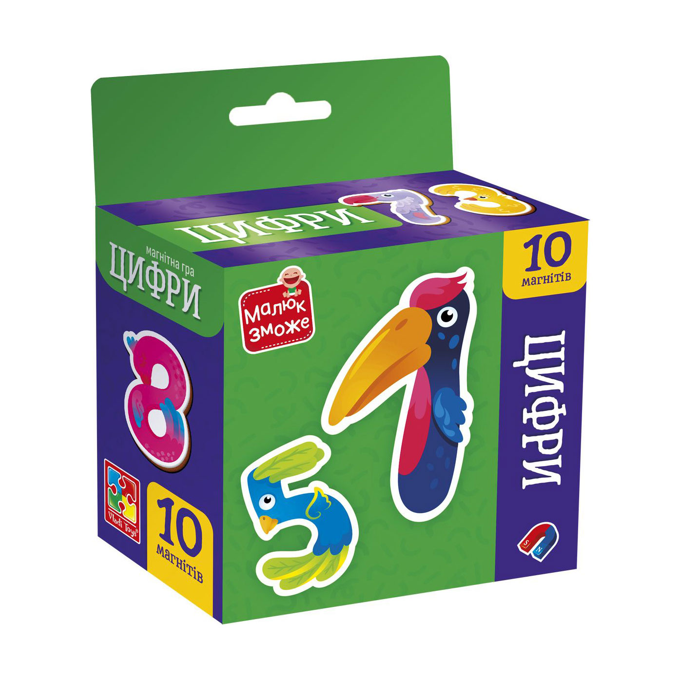 Магнітна гра Vladi Toys Цифри, 10 магнітів, від 3 років (VT3106-37)
Магнітна гра Vladi Toys Цифри, 10 магнітів, від 3 років (VT3106-37)