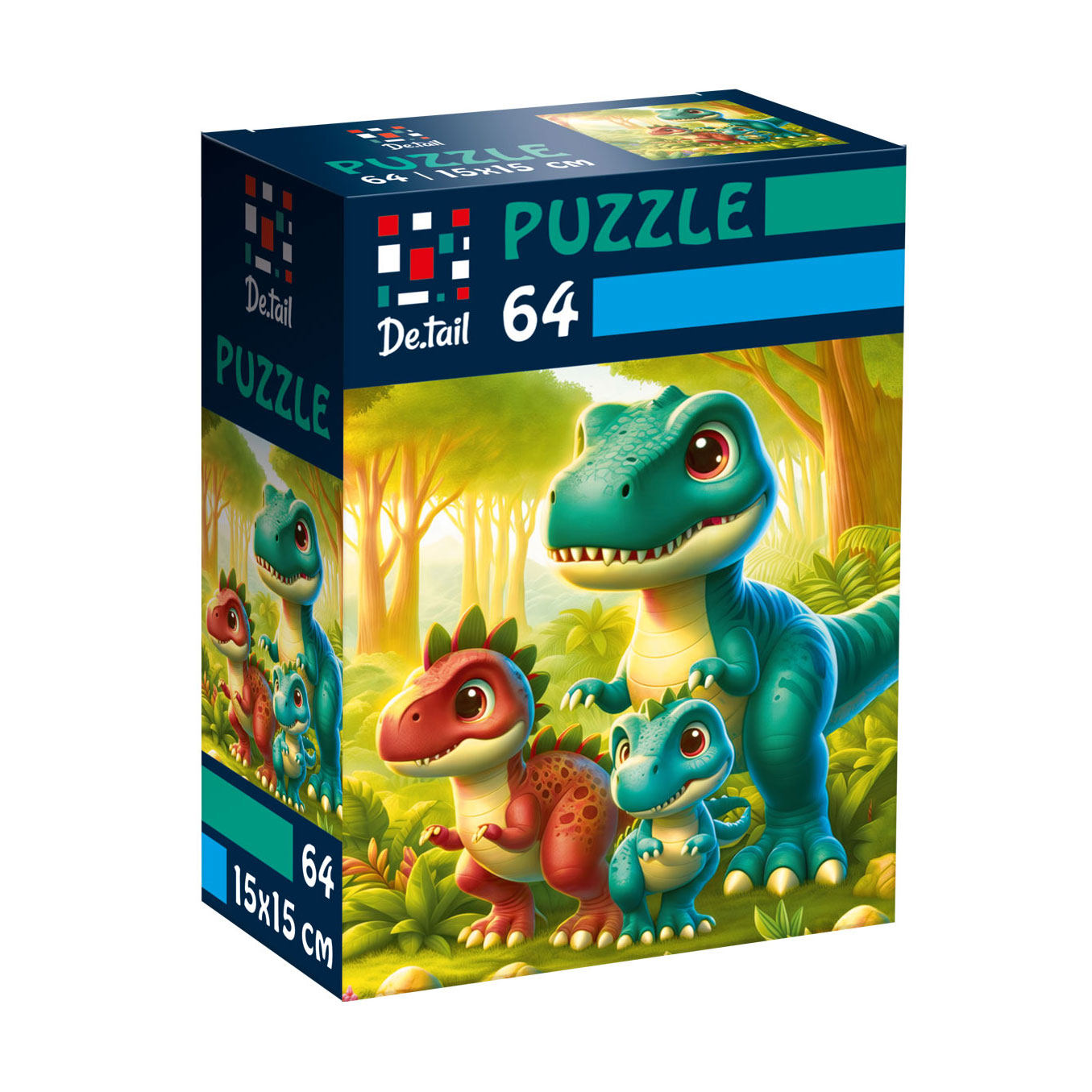 Пазли De.tail Веселі динозаврики, 15*15 см, 64 деталі, від 5 років (DT1234-21)
Пазли De.tail Веселі динозаврики, 15*15 см, 64 деталі, від 5 років (DT1234-21)
