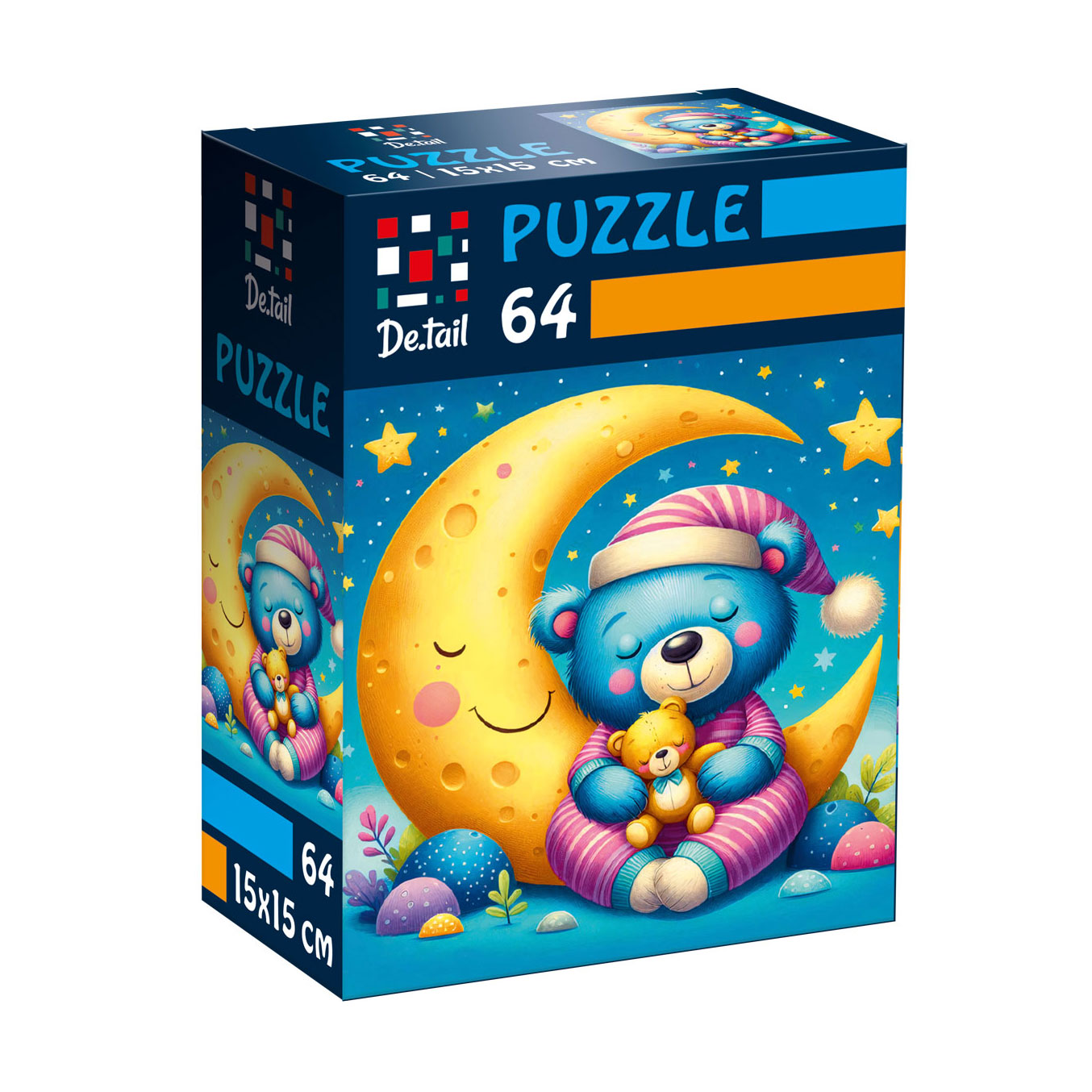 Пазли De.tail Сонне ведмежа, 15*15 см, 64 деталі, від 5 років (DT1234-05)
Пазли De.tail Сонне ведмежа, 15*15 см, 64 деталі, від 5 років (DT1234-05)