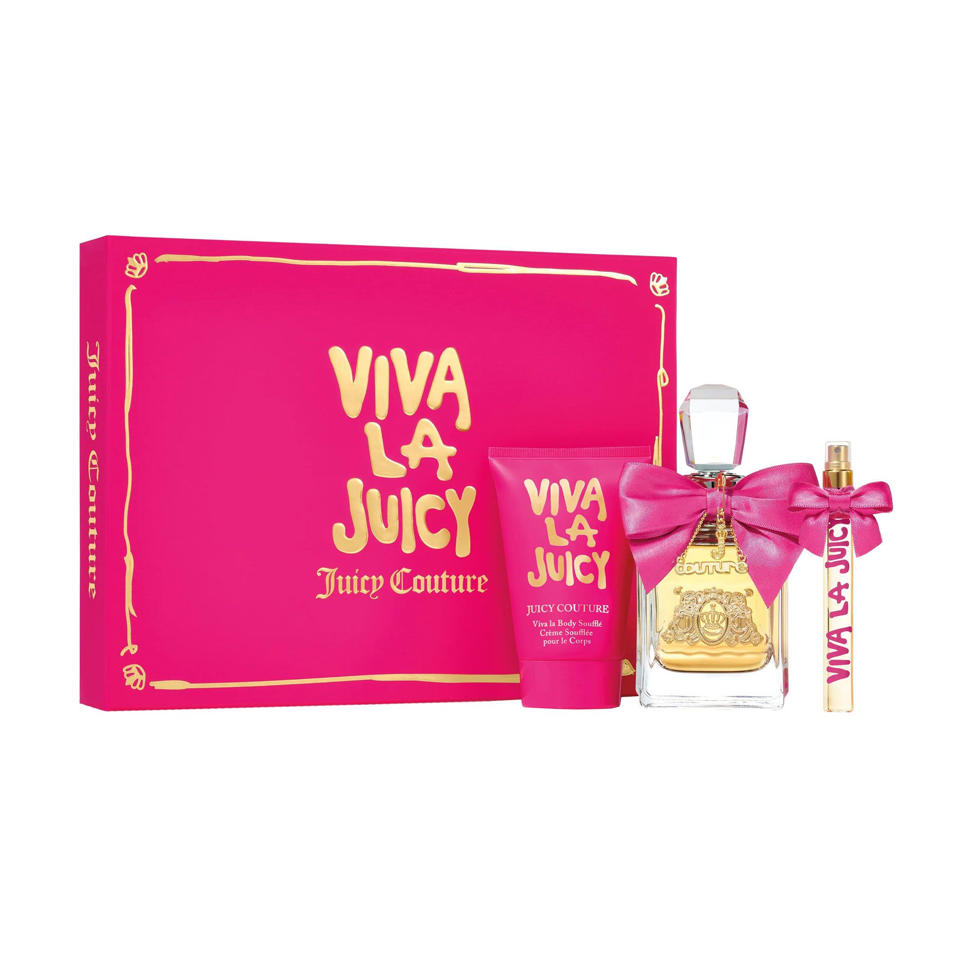 Парфумований набір жіночий Juicy Couture Viva La Juicy (парфумована вода, 50 мл + лосьйон для тіла, 125 мл + парфумована вода, 10 мл)
Парфумований набір жіночий Juicy Couture Viva La Juicy (парфумована вода, 50 мл + лосьйон для тіла, 125 мл + парфумована вода, 10 мл)
