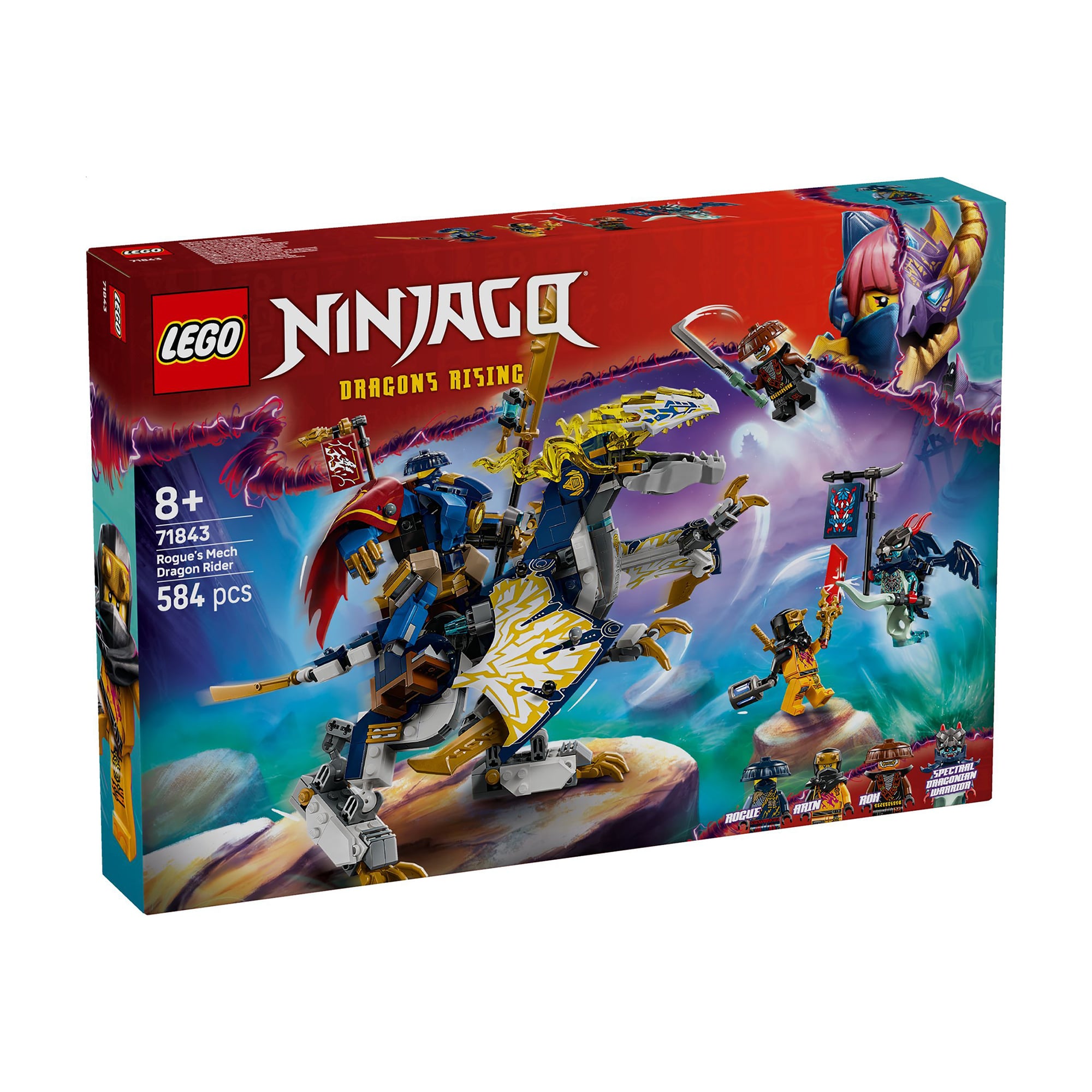 Конструктор LEGO Ninjago Розбійник: Робот-вершник на драконі, 584 деталі, від 8 років (71843)
Конструктор LEGO Ninjago Розбійник: Робот-вершник на драконі, 584 деталі, від 8 років (71843)