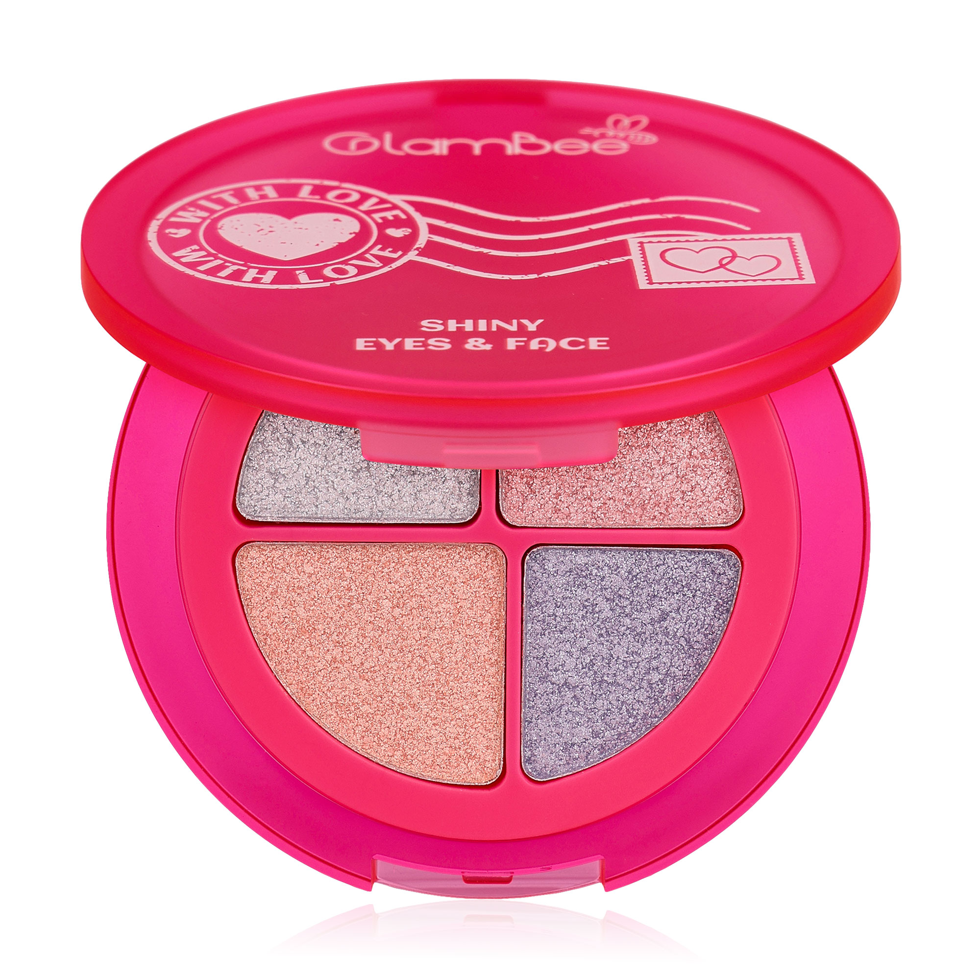 Палетка шимеру для обличчя, тіла та повік GlamBee With Love, 5.3 г
Палетка шимеру для обличчя, тіла та повік GlamBee With Love, 5.3 г