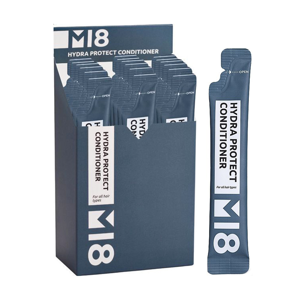 Зволожувальний кондиціонер M18 Hydra Protect Conditioner для захисту всіх типів волосся, 20*8 мл
Зволожувальний кондиціонер M18 Hydra Protect Conditioner для захисту всіх типів волосся, 20*8 мл