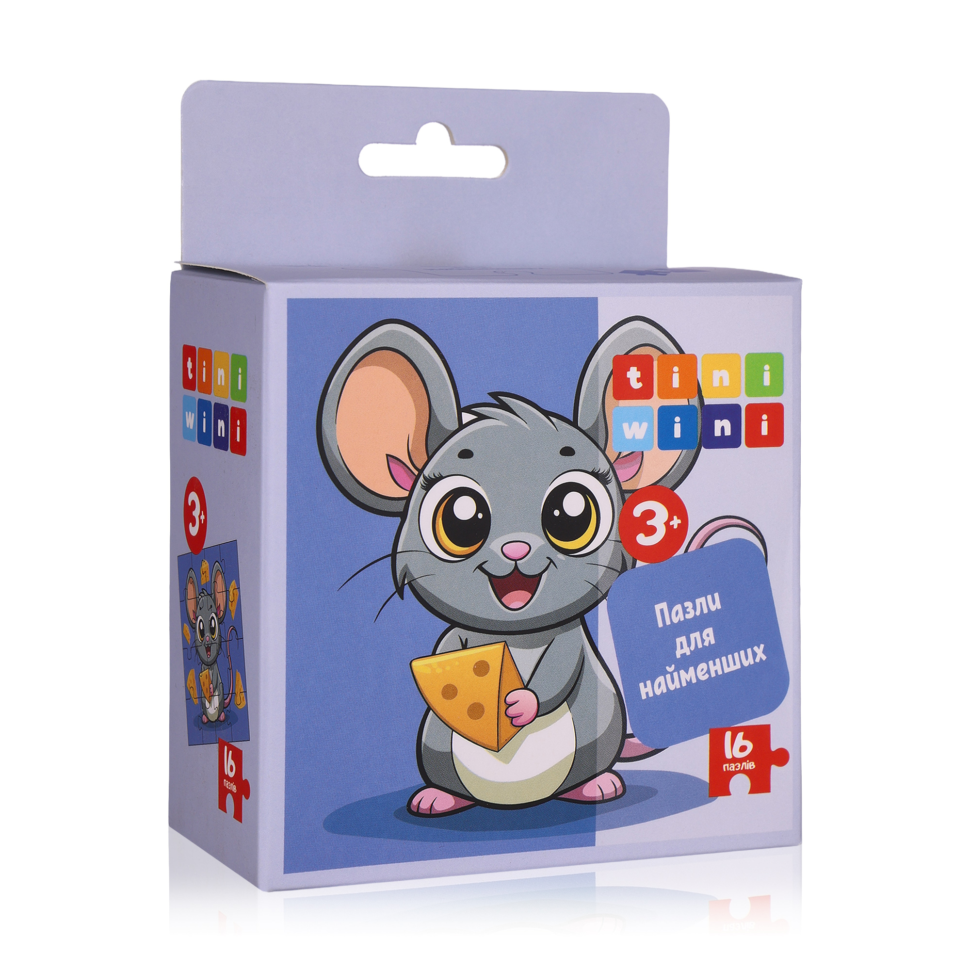 Пазли Tini Wini Мишеня, від 3 років, 16 елементів
Пазли Tini Wini Мишеня, від 3 років, 16 елементів