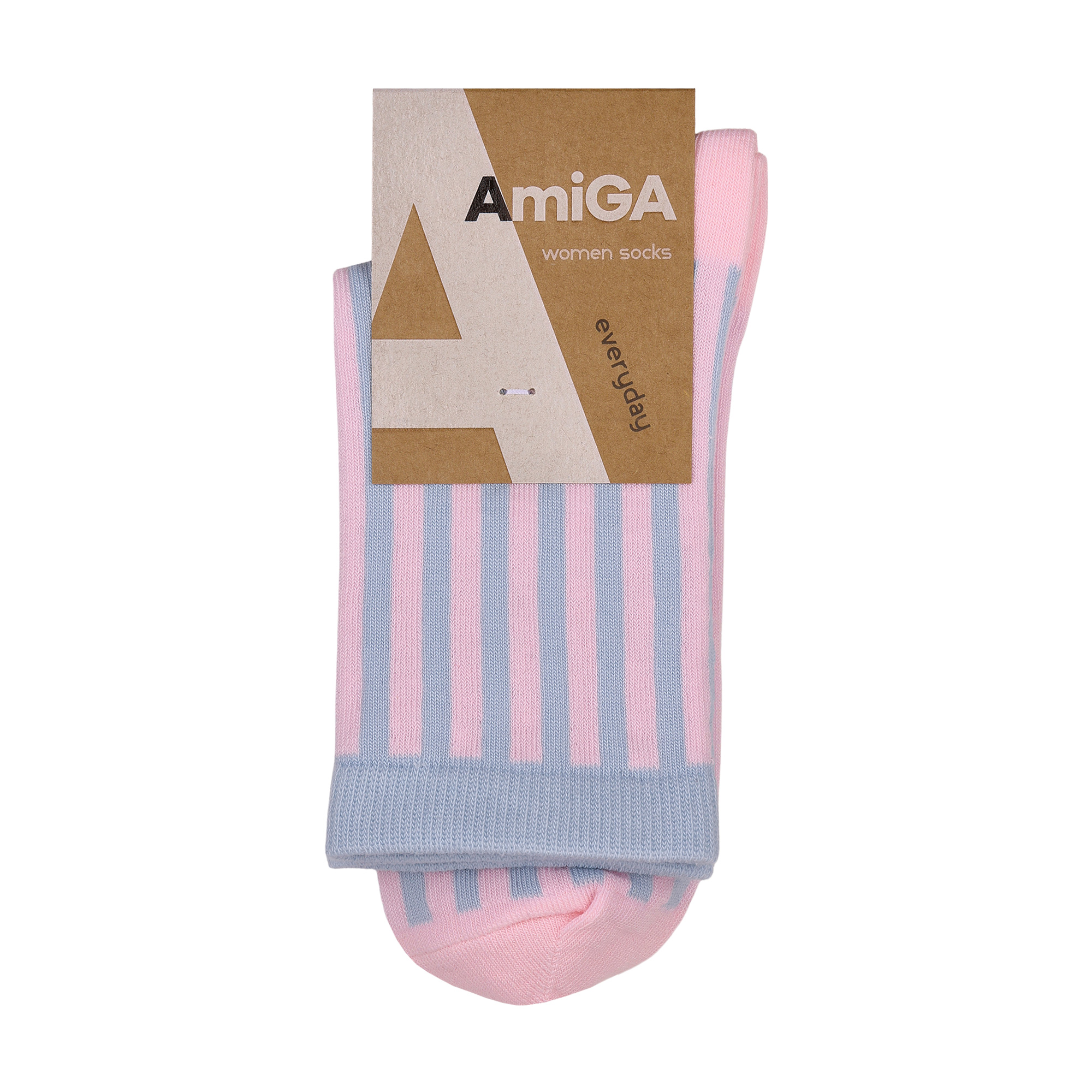 Жіночі шкарпетки AmiGA смужка, рожево-блакитні, розмір 23-25
Жіночі шкарпетки AmiGA смужка, рожево-блакитні, розмір 23-25