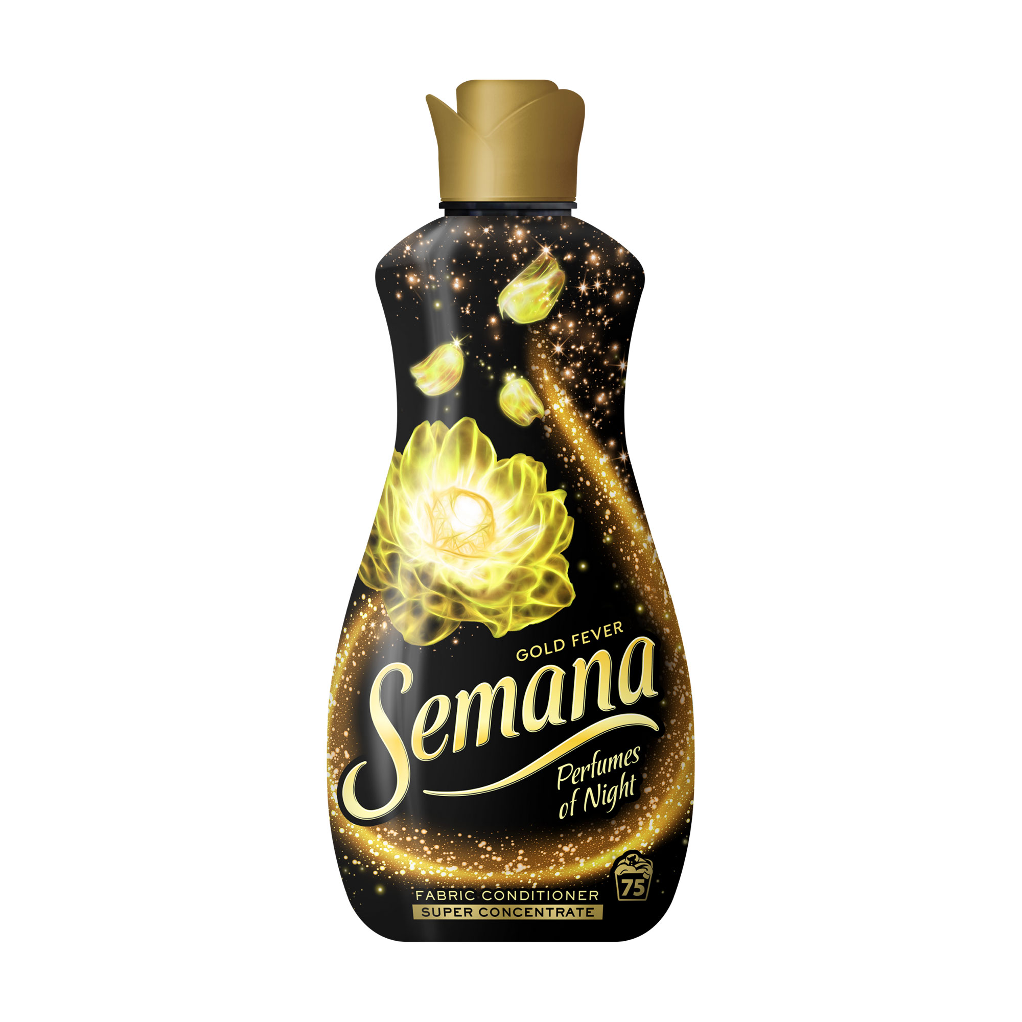 Кондиціонер для білизни Semana Perfumes of Night Gold Fever, 75 циклів прання, 1.65 л
Кондиціонер для білизни Semana Perfumes of Night Gold Fever, 75 циклів прання, 1.65 л