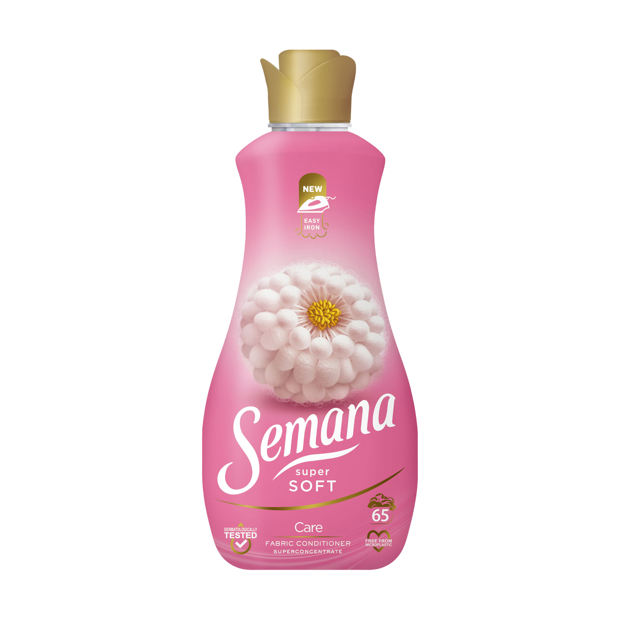 Кондиціонер для білизни Semana Super Soft Care, 65 циклів прання, 1.3 л
Кондиціонер для білизни Semana Super Soft Care, 65 циклів прання, 1.3 л