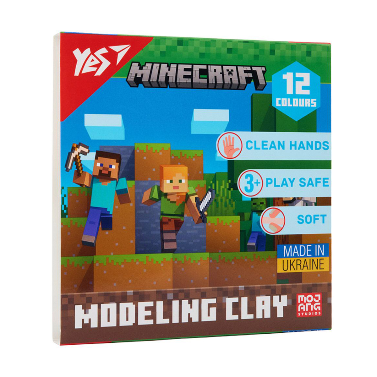 Пластилін YES Minecraft 12 кольорів, 240 г (540668)
Пластилін YES Minecraft 12 кольорів, 240 г (540668)