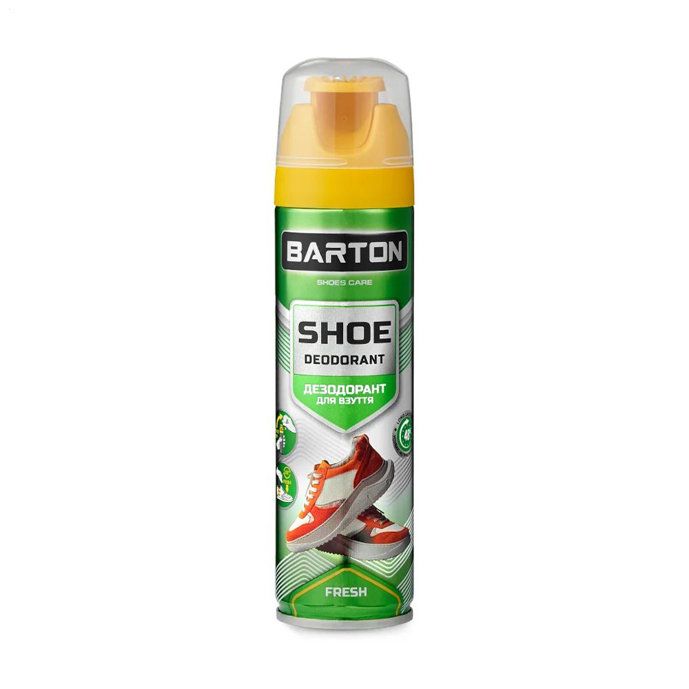 Дезодорант для взуття Barton Sport Shoe Deodorant, 150 мл
Дезодорант для взуття Barton Sport Shoe Deodorant, 150 мл