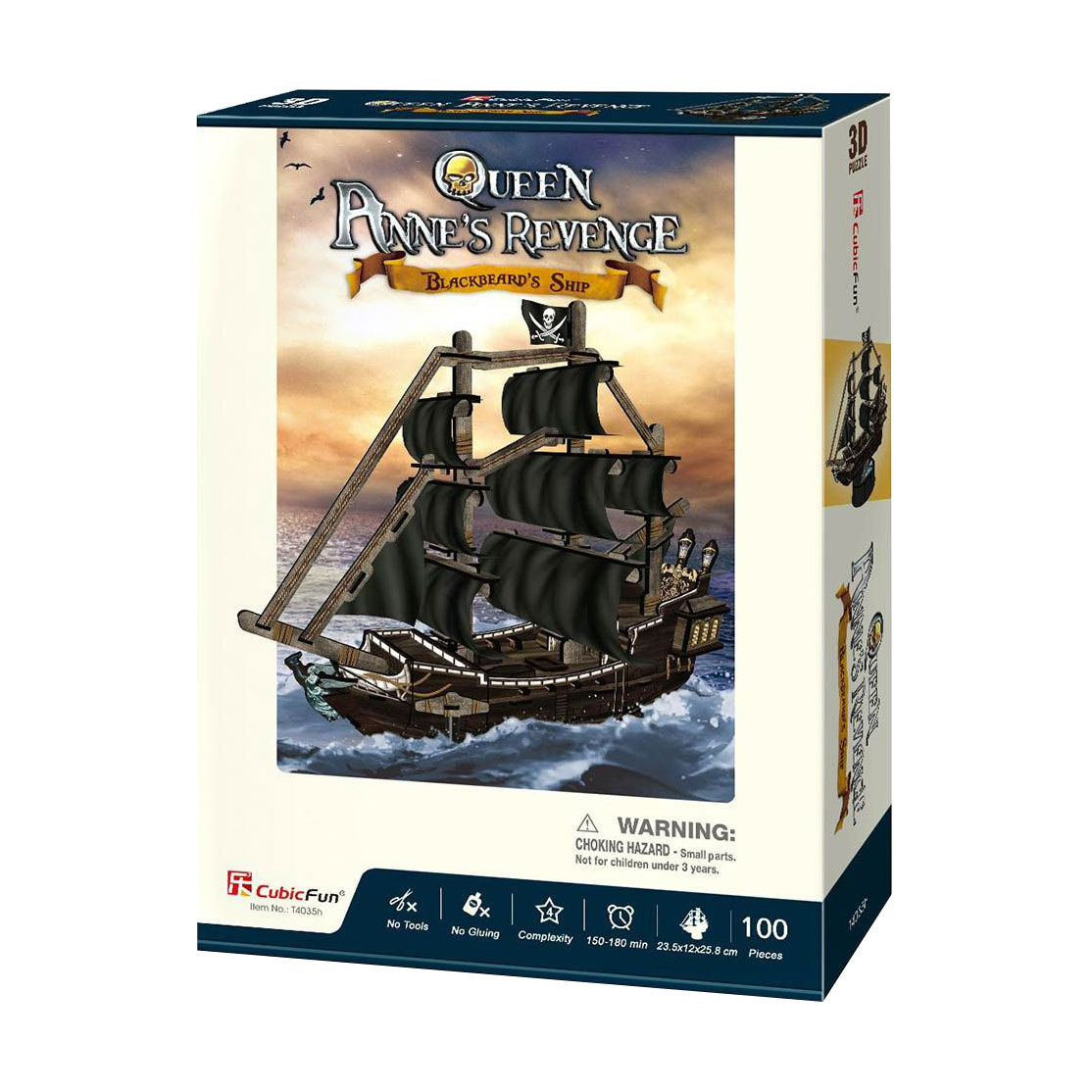 Тривимірна головоломка-конструктор CubicFun Корабель Помста королеви Анни, від 8 років, 100 деталей (T4035h)
Тривимірна головоломка-конструктор CubicFun Корабель Помста королеви Анни, від 8 років, 100 деталей (T4035h)