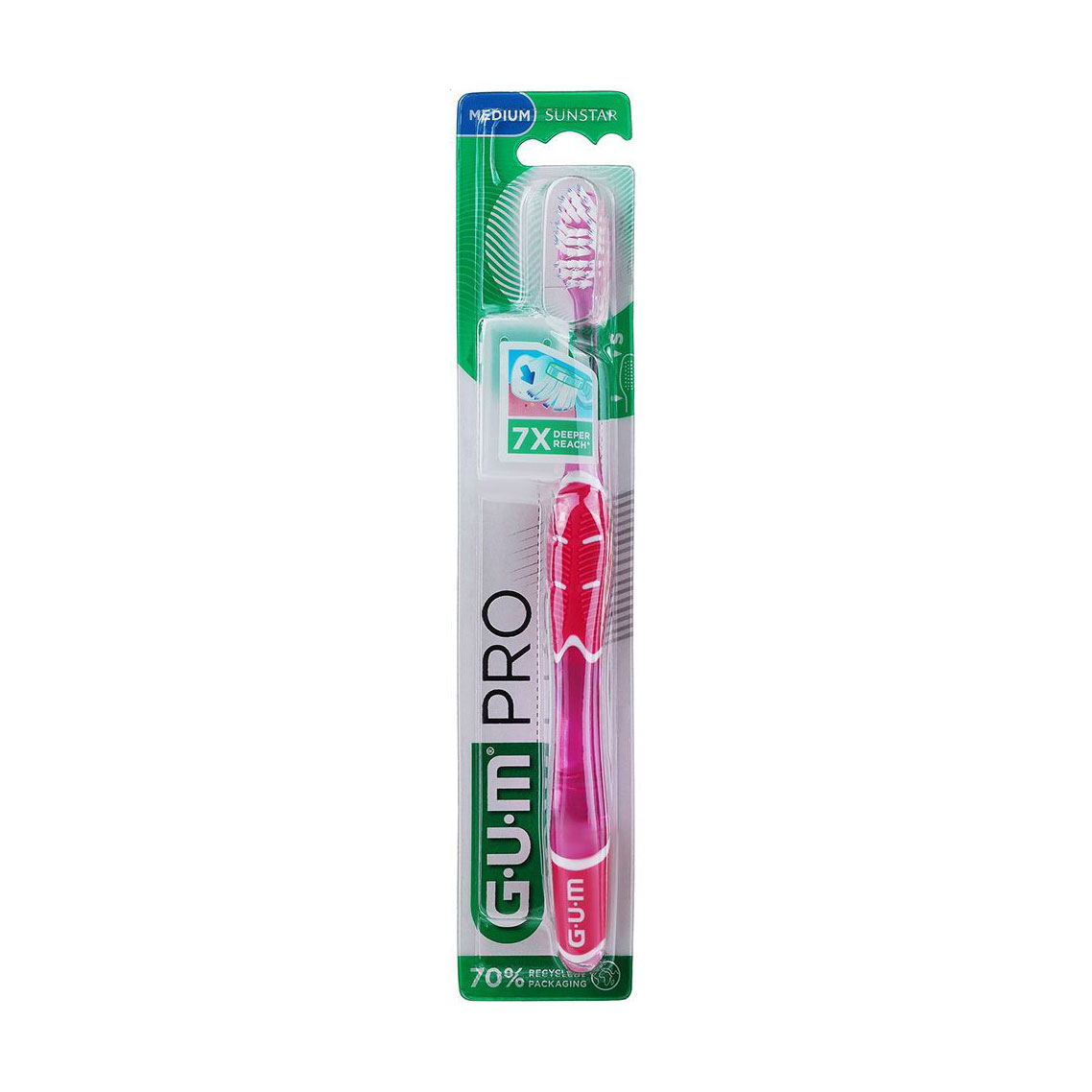 Зубна щітка GUM Technique Pro Compact Medium середньо-м'яка, червоно-рожева, 1 шт
Зубна щітка GUM Technique Pro Compact Medium середньо-м'яка, червоно-рожева, 1 шт