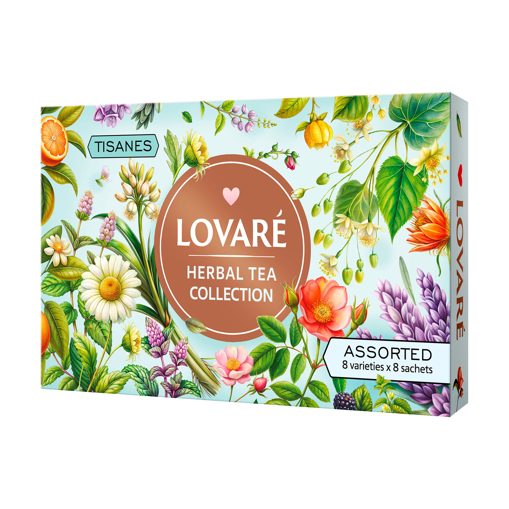 Набір трав'яних чаїв Lovare Herbal Tea Collection в пакетиках, 64 шт
Набір трав'яних чаїв Lovare Herbal Tea Collection в пакетиках, 64 шт