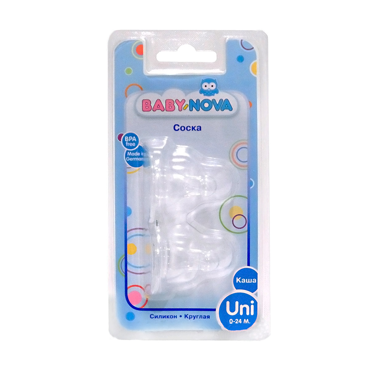 Соска силіконова кругла для каші Baby-Nova, розмір L, 2 шт
Соска силіконова кругла для каші Baby-Nova, розмір L, 2 шт