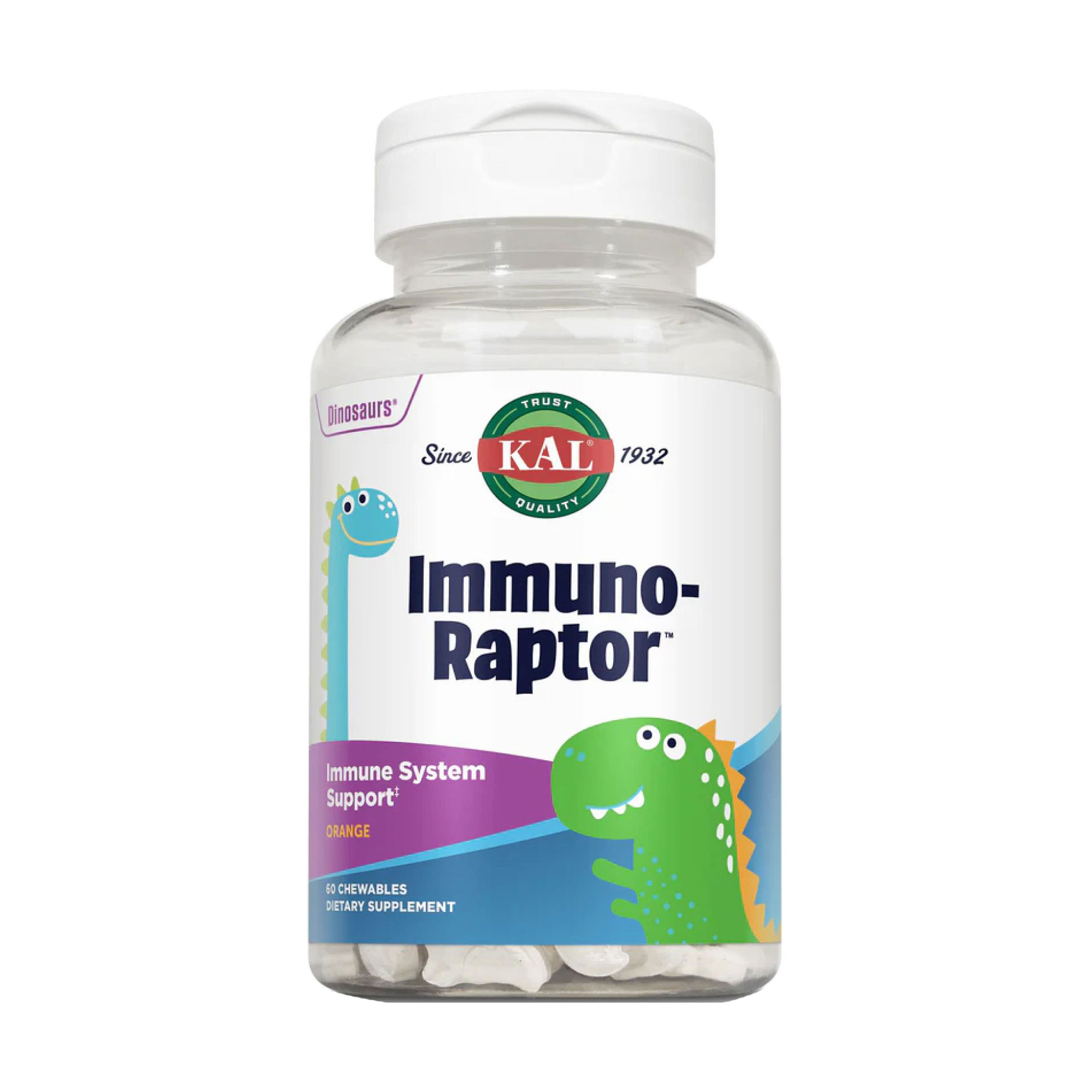 Дитячий вітамінний комплекс для підтримки імунітету KAL Immuno-Raptor зі смаком апельсина, 60 жувальних таблеток
Дитячий вітамінний комплекс для підтримки імунітету KAL Immuno-Raptor зі смаком апельсина, 60 жувальних таблеток