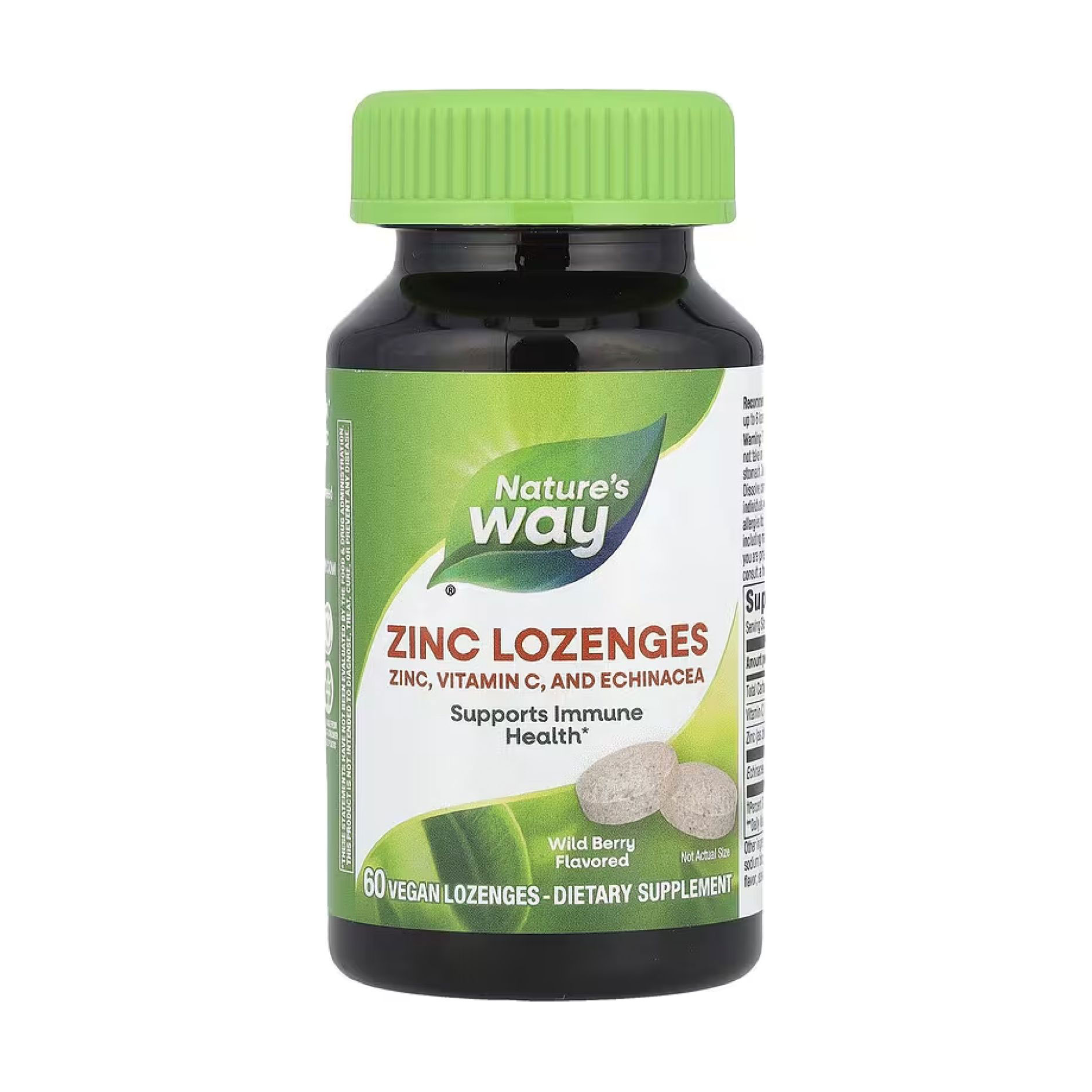 Цинк, вітамін С та ехінацея Nature's Way Zinc Lozenges зі смаком диких ягід, 60 вегетаріанських льодяників
Цинк, вітамін С та ехінацея Nature's Way Zinc Lozenges зі смаком диких ягід, 60 вегетаріанських льодяників