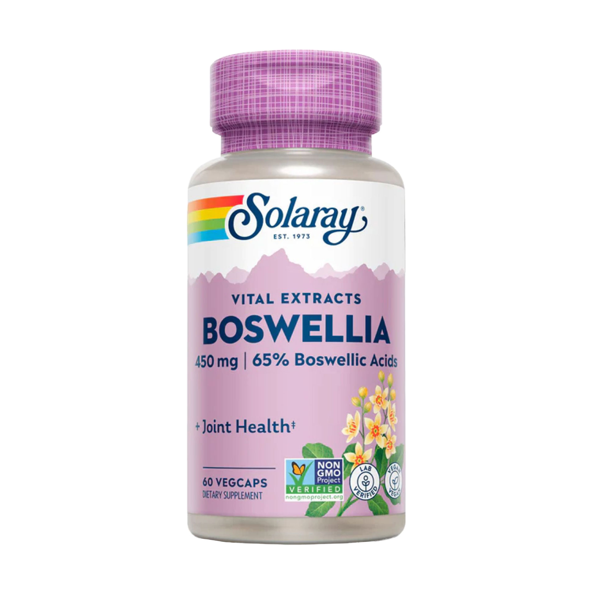 Екстракт босвеллії Solaray Boswellia 450 мг, 60 вегетаріанських капсул
Екстракт босвеллії Solaray Boswellia 450 мг, 60 вегетаріанських капсул