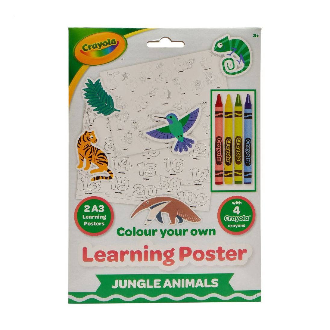 Дитячий набір для творчості Crayola Навчальні плакати: Джунглі, від 3 років (15756)
Дитячий набір для творчості Crayola Навчальні плакати: Джунглі, від 3 років (15756)