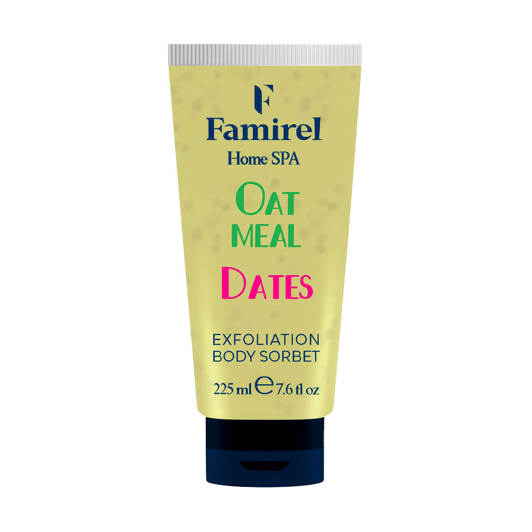Відлущувальний сорбет для тіла Famirel Home SPA Exfoliation Body Sorbet, Oatmeal & Dates, 225 мл
Відлущувальний сорбет для тіла Famirel Home SPA Exfoliation Body Sorbet, Oatmeal & Dates, 225 мл