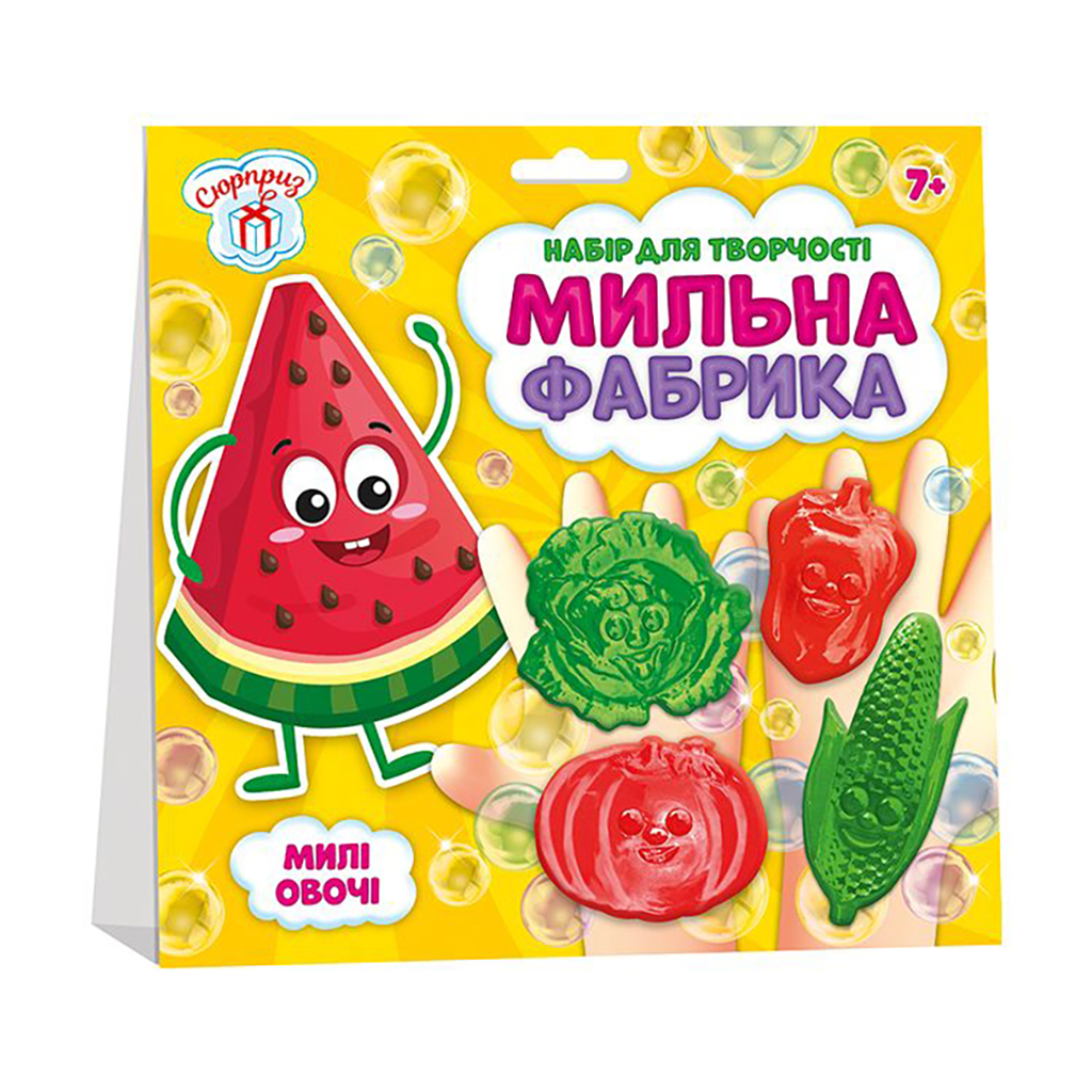 Дитячий набір для творчості Ranok-Creative Мильна фабрика. Милі овочі, від 7 років (475561)
Дитячий набір для творчості Ranok-Creative Мильна фабрика. Милі овочі, від 7 років (475561)