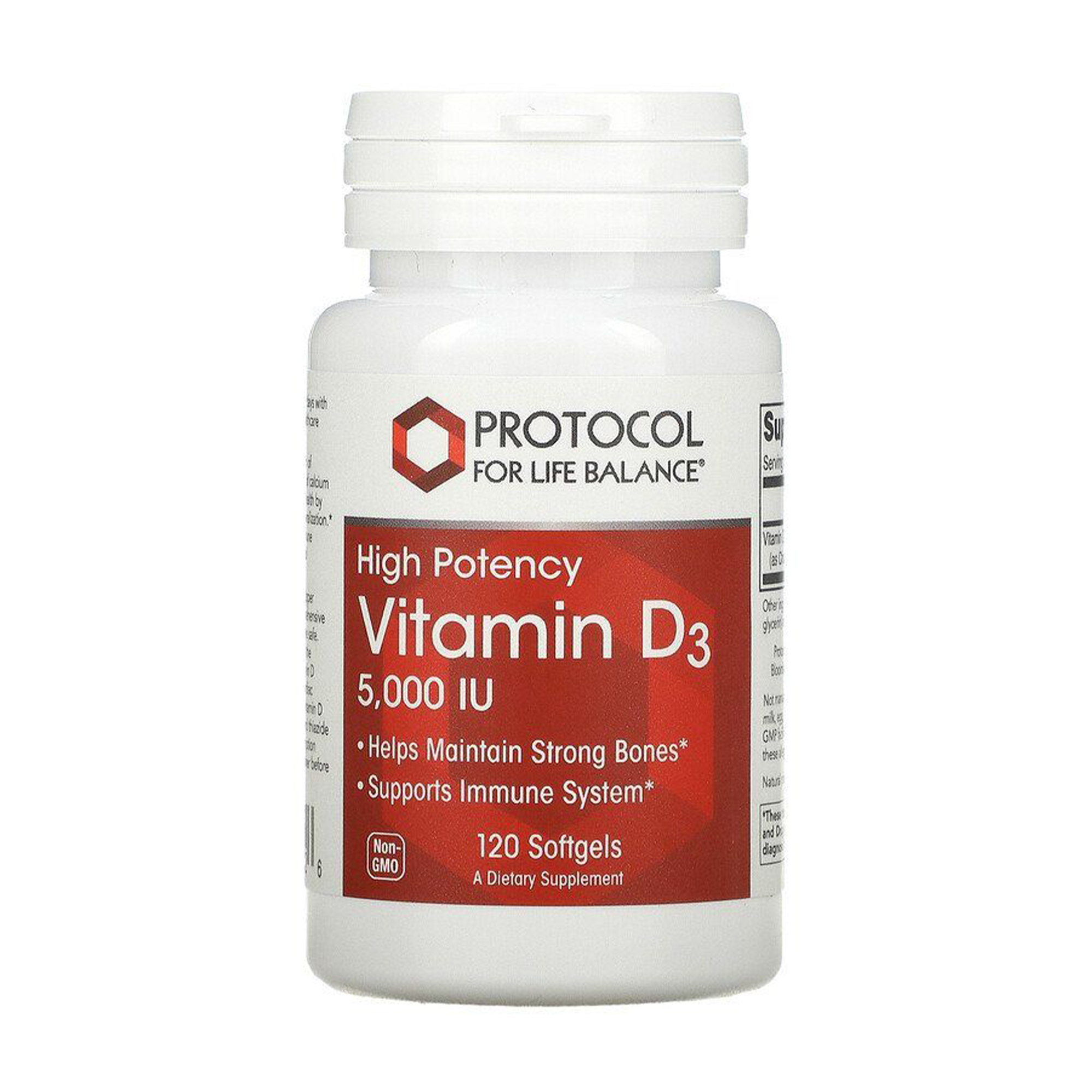 Вітамін D3 Protocol For Life Balance Vitamin D3 високої ефективності, 5000 МО, 120 гелевих капсул
Вітамін D3 Protocol For Life Balance Vitamin D3 високої ефективності, 5000 МО, 120 гелевих капсул