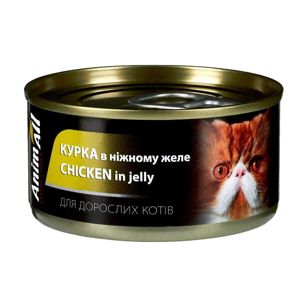 Вологий корм для котів AnimAll Курка в ніжному желе, 85 г
Вологий корм для котів AnimAll Курка в ніжному желе, 85 г