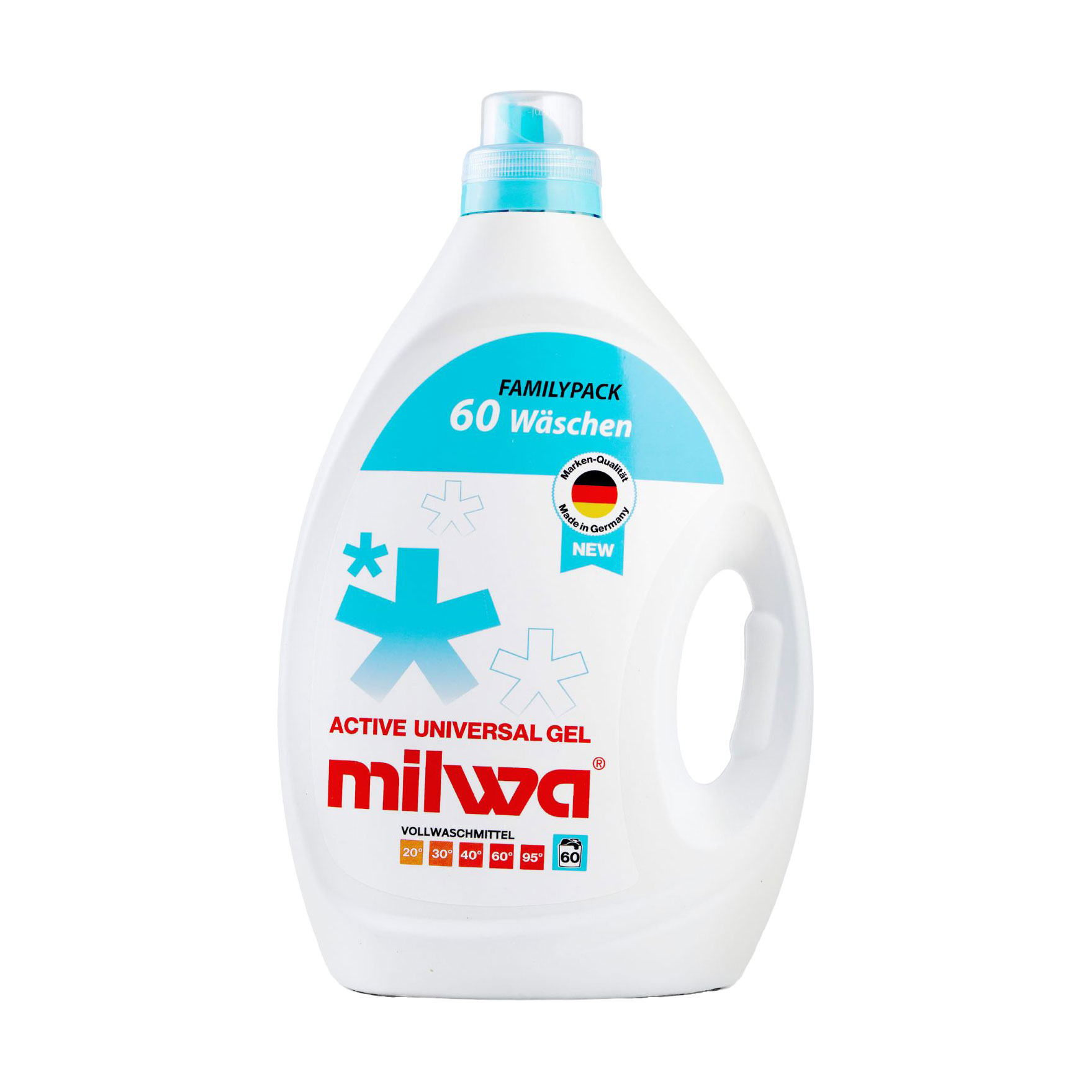 Гель для прання Milwa Active Universal Gel 60 циклів прання, 3 л
Гель для прання Milwa Active Universal Gel 60 циклів прання, 3 л