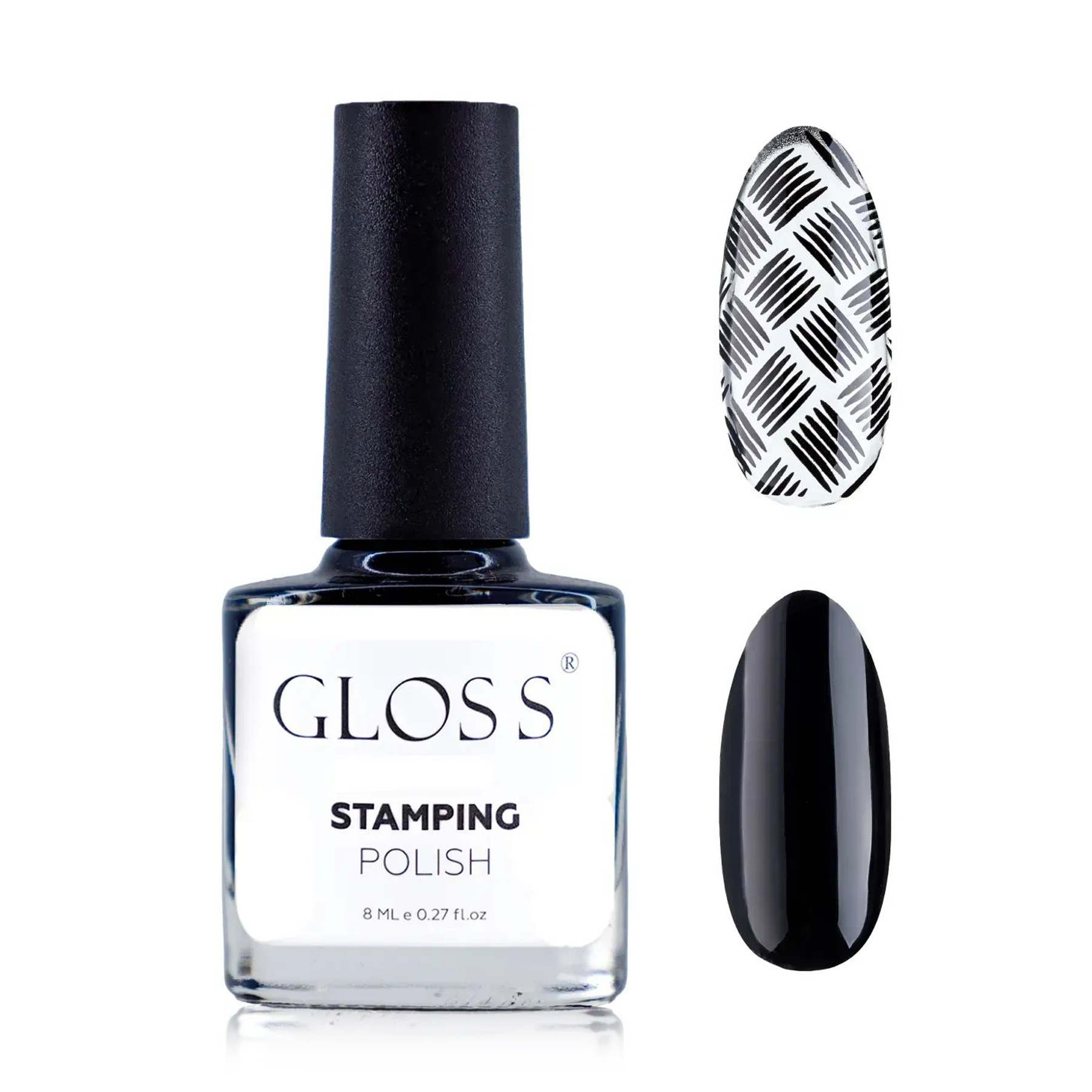 Лак для стемпінгу Gloss Stamping Polish 01 Чорний, 8 мл
Лак для стемпінгу Gloss Stamping Polish 01 Чорний, 8 мл