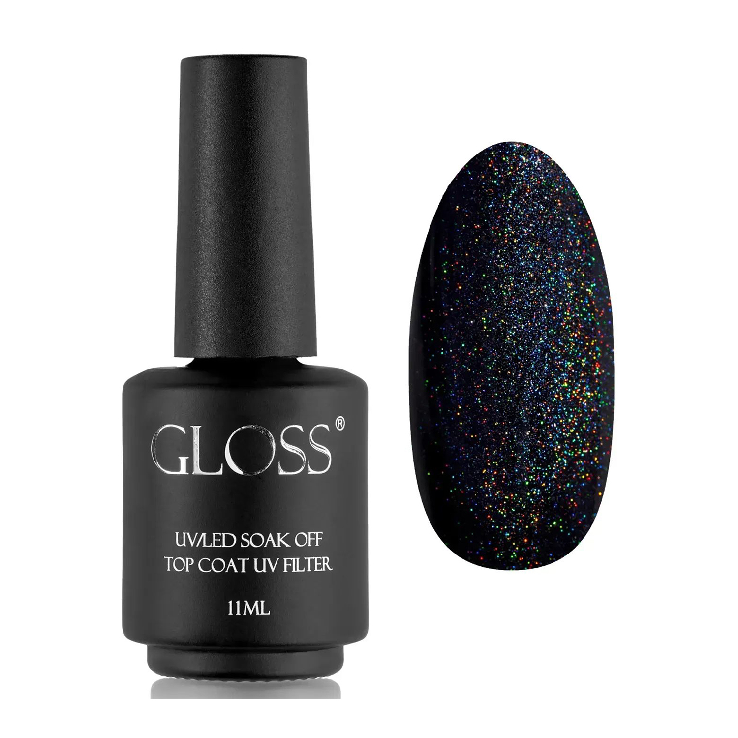 Топ для гель-лаку Gloss UV/LED Soak Off Top Coat UV Filter, Holographic, 11 мл
Топ для гель-лаку Gloss UV/LED Soak Off Top Coat UV Filter, Holographic, 11 мл