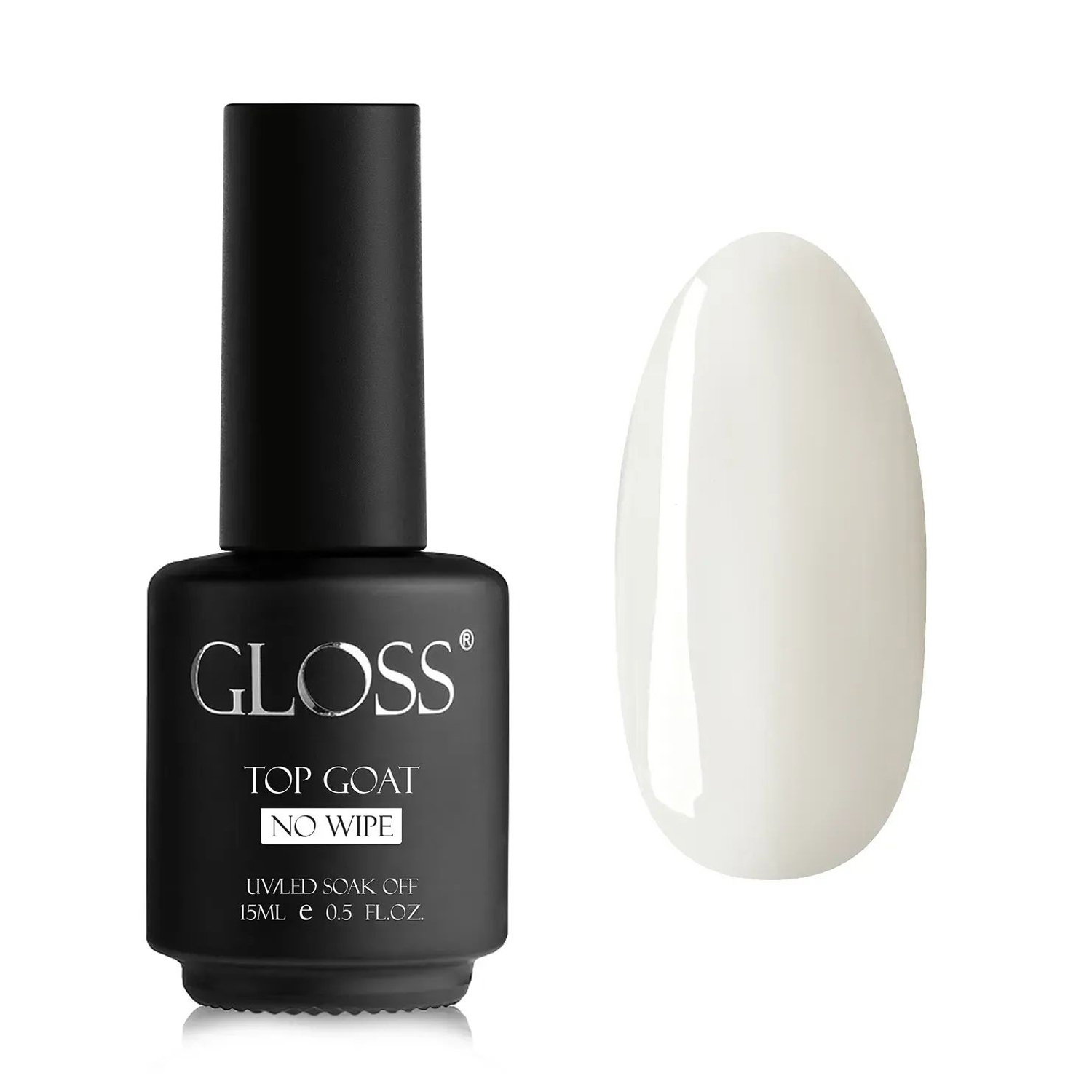 Камуфлювальний топ для гель-лаку Gloss Top Coat No Wipe без липкого шару, White, 15 мл
Камуфлювальний топ для гель-лаку Gloss Top Coat No Wipe без липкого шару, White, 15 мл