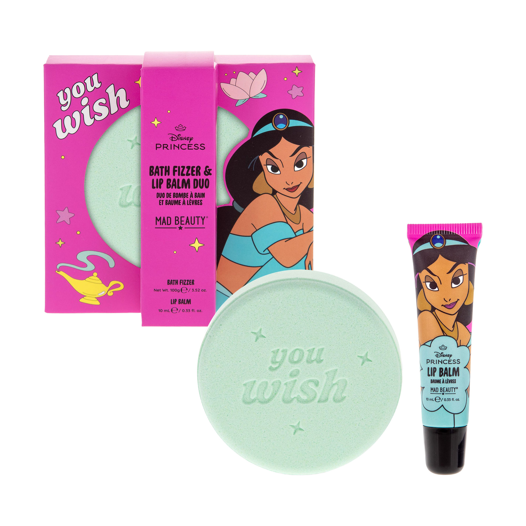 Набір Mad Beauty Disney Princess Bath Fizzer & Lip Balm Duo, Jasmine (бомбочка для ванни, 100 г + бальзам для губ, 10 мл)
Набір Mad Beauty Disney Princess Bath Fizzer & Lip Balm Duo, Jasmine (бомбочка для ванни, 100 г + бальзам для губ, 10 мл)