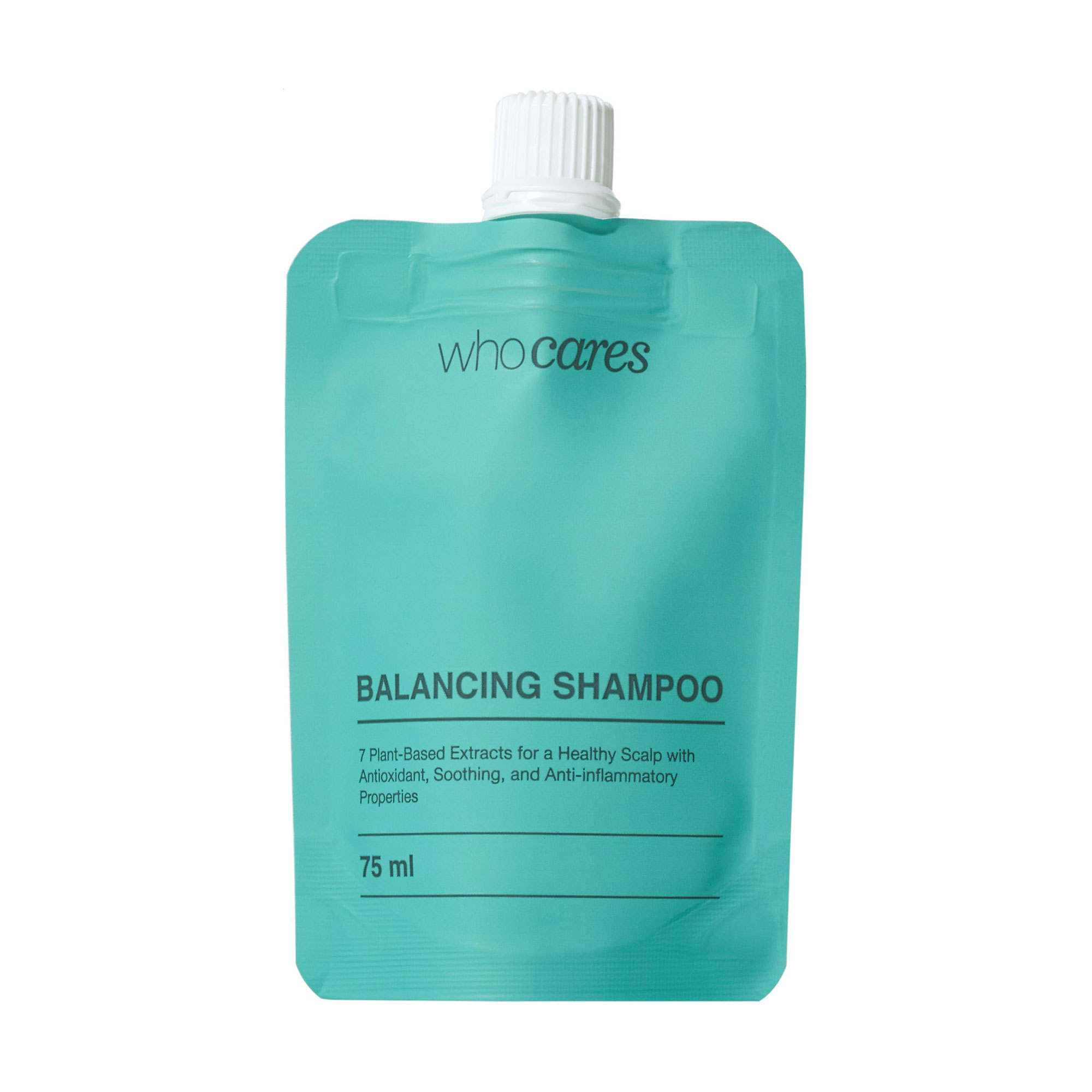 Безсульфатний шампунь Who Cares Balancing Shampoo для сухої та нормальної шкіри голови, 75 мл
Безсульфатний шампунь Who Cares Balancing Shampoo для сухої та нормальної шкіри голови, 75 мл