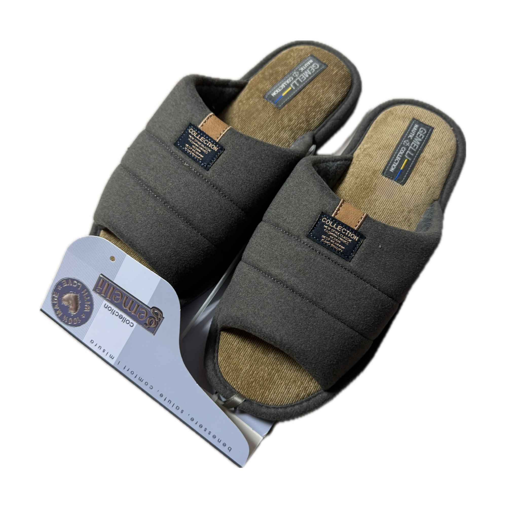 Чоловічі кімнатні капці Gemelli Денді, відкриті, сірі, розмір 42
Чоловічі кімнатні капці Gemelli Денді, відкриті, сірі, розмір 42