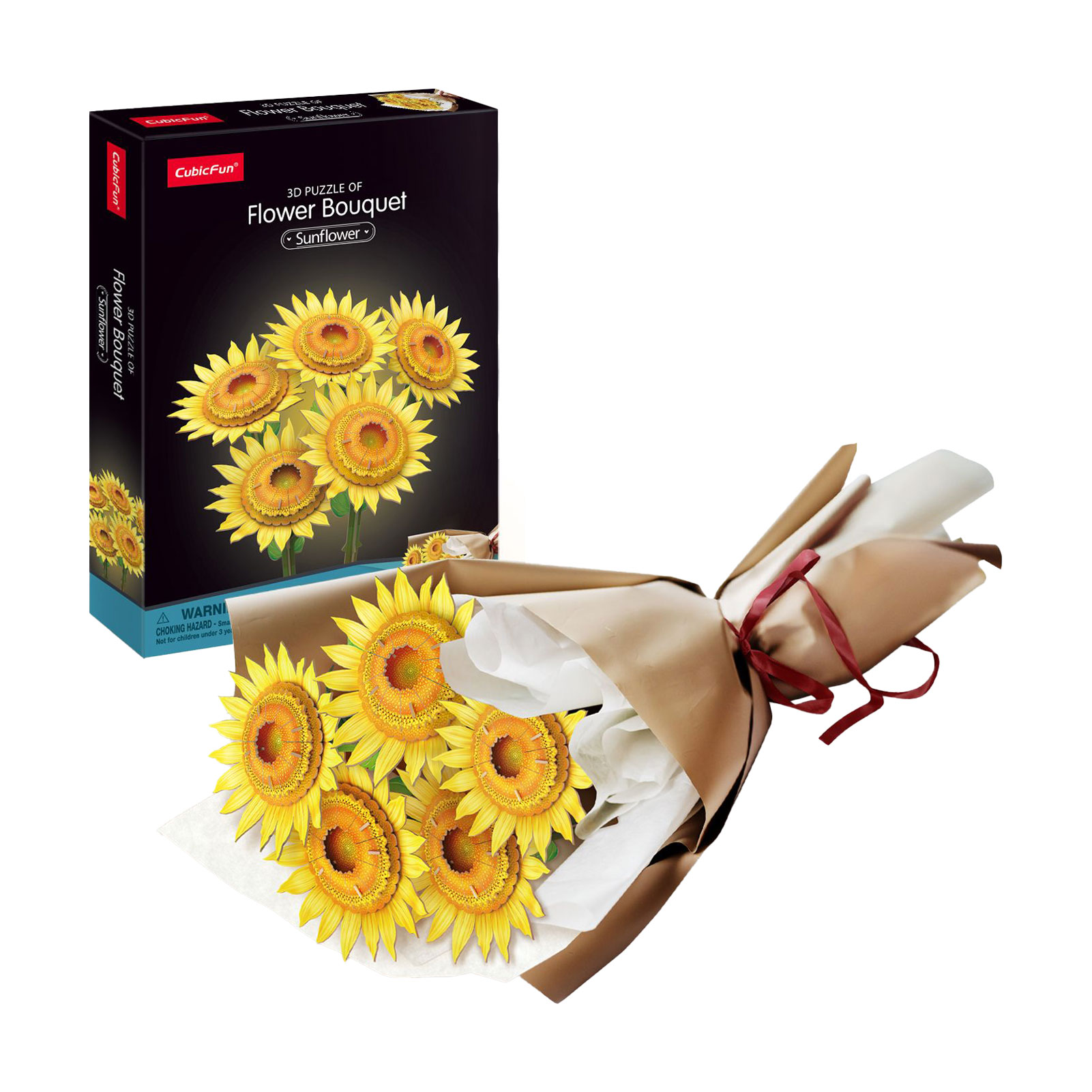 Тривимірна головоломка-конструктор CubicFun Букет квітів Жовті соняшники, від 8 років, 33*14*41 см, 209 деталей (P866h)
Тривимірна головоломка-конструктор CubicFun Букет квітів Жовті соняшники, від 8 років, 33*14*41 см, 209 деталей (P866h)
