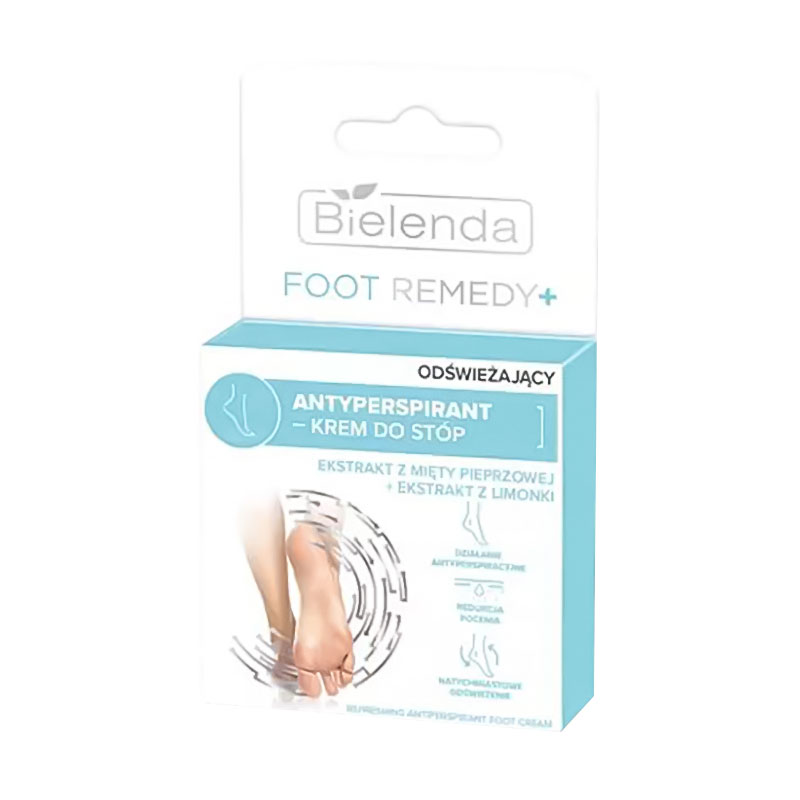 Уцінка! Освіжальний крем-антиперспірант для ніг Bielenda Foot Remedy+ Refreshing Antiperspirant Foot Cream, 50 мл
Уцінка! Освіжальний крем-антиперспірант для ніг Bielenda Foot Remedy+ Refreshing Antiperspirant Foot Cream, 50 мл