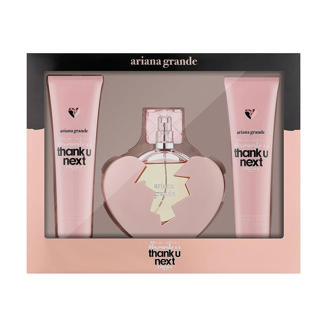 Парфумований набір жіночий Ariana Grande Thank U Next (парфумована вода, 100 мл + лосьйон для тіла, 100 мл + гель для душу, 100 мл)
Парфумований набір жіночий Ariana Grande Thank U Next (парфумована вода, 100 мл + лосьйон для тіла, 100 мл + гель для душу, 100 мл)