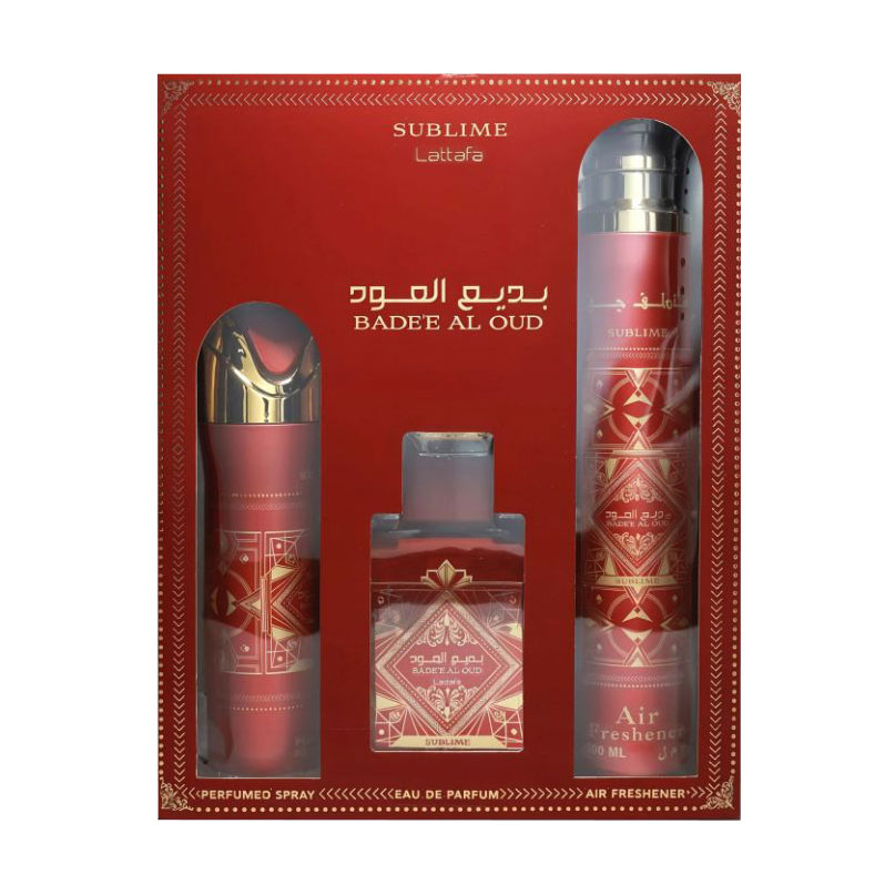 Уцінка! Парфумований набір унісекс Lattafa Perfumes Bade'e Al Oud Sublime Set (парфумована вода, 100 мл + дезодорант, 200 мл + освіжувач, 300 мл)
Уцінка! Парфумований набір унісекс Lattafa Perfumes Bade'e Al Oud Sublime Set (парфумована вода, 100 мл + дезодорант, 200 мл + освіжувач, 300 мл)